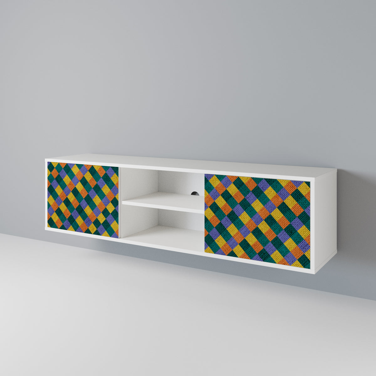 PAINTED SQUARES MIX 2-türiges TV-Lowboard