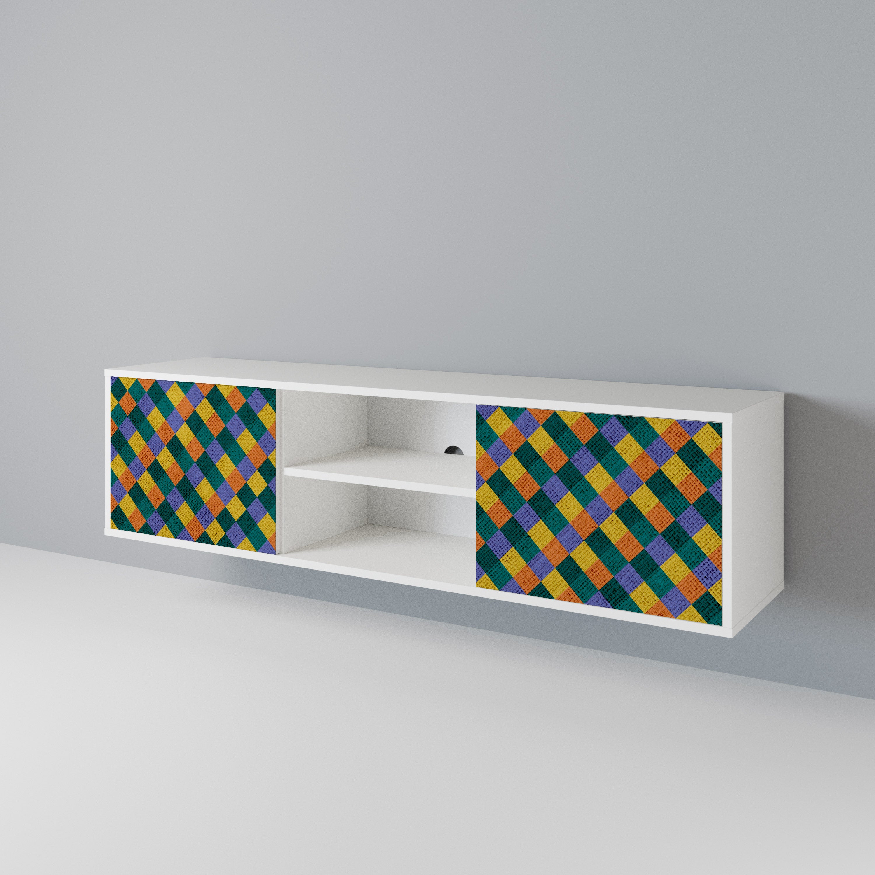 PAINTED SQUARES MIX 2-türiges TV-Lowboard
