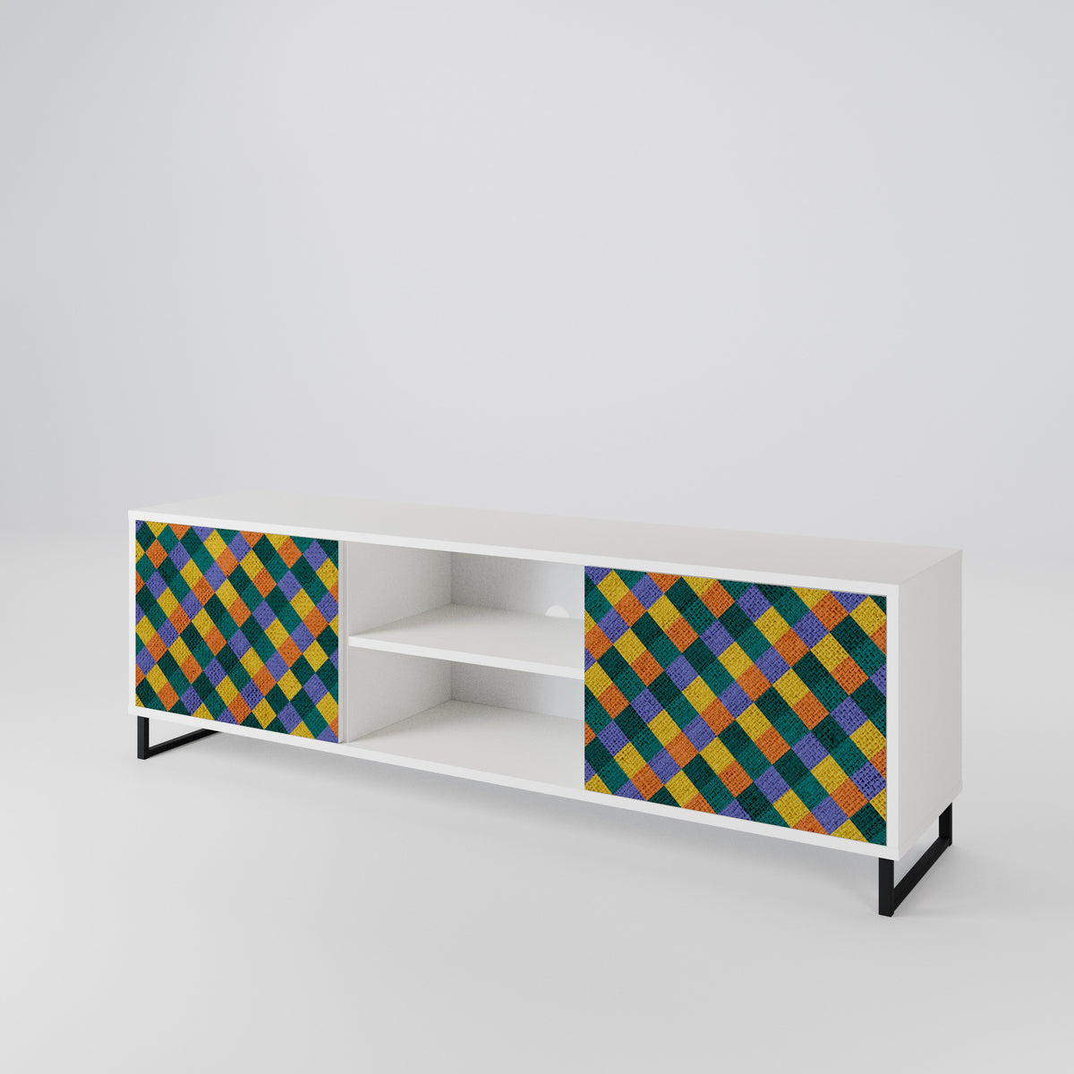 PAINTED SQUARES MIX 2-türiges TV-Lowboard