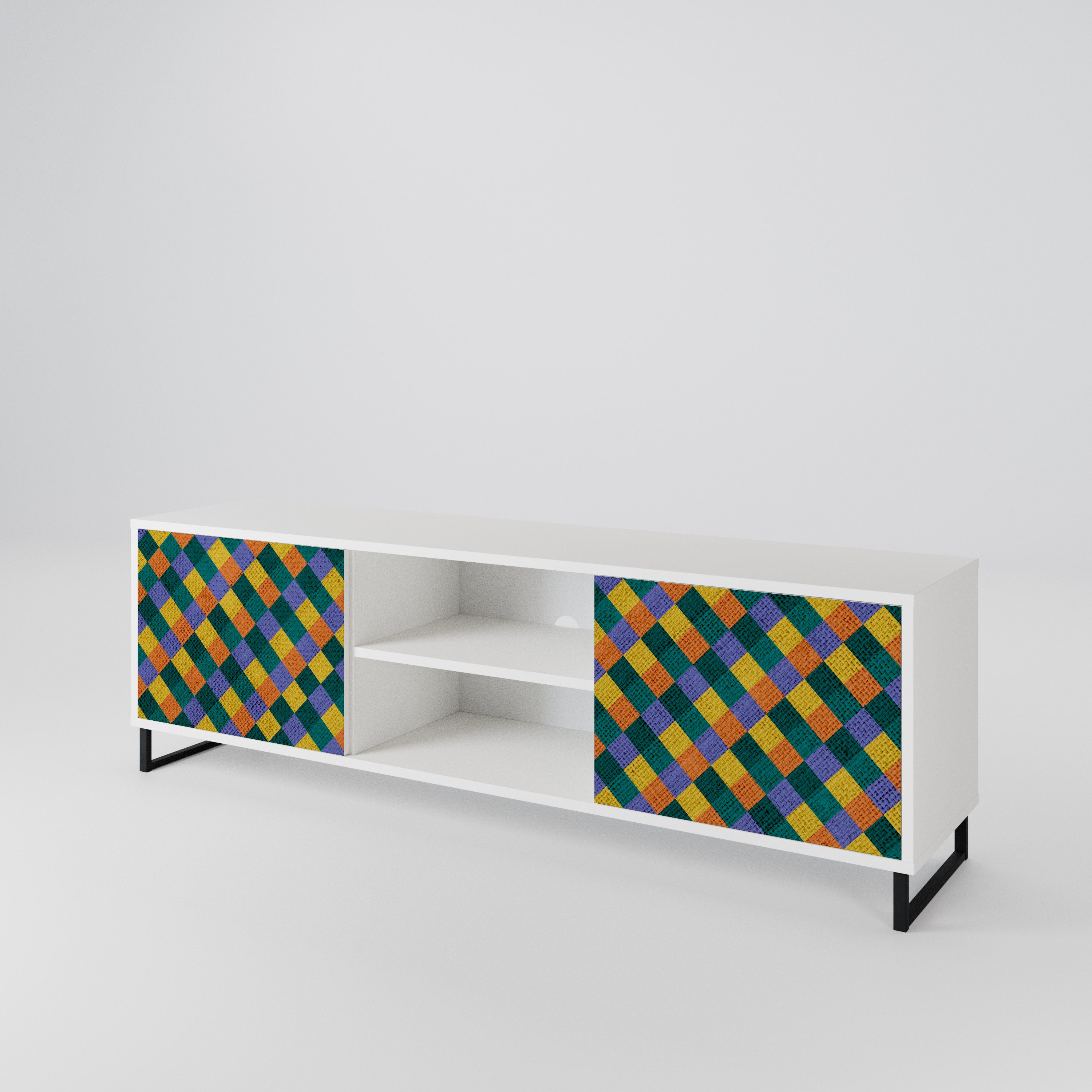 PAINTED SQUARES MIX 2-türiges TV-Lowboard