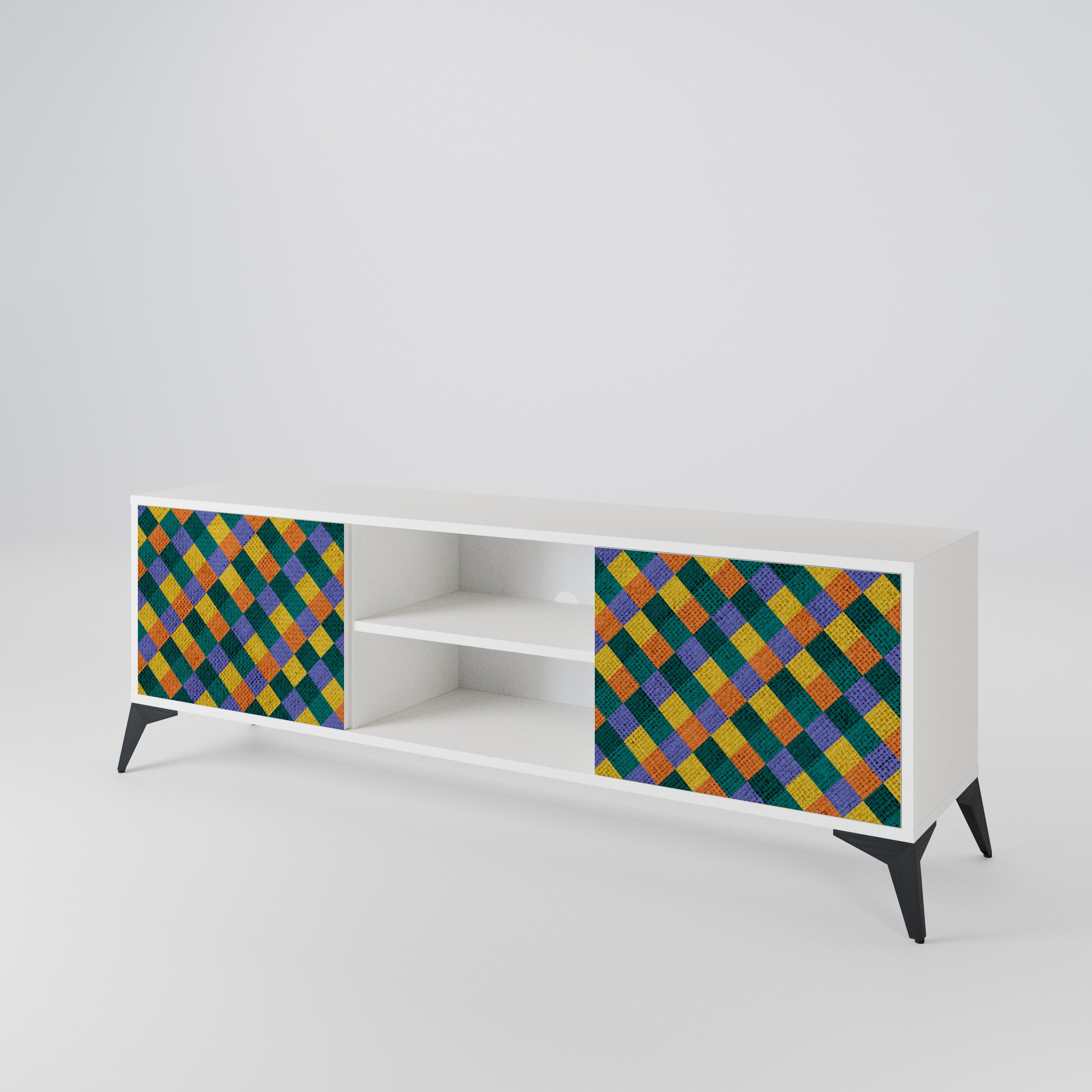 PAINTED SQUARES MIX 2-türiges TV-Lowboard