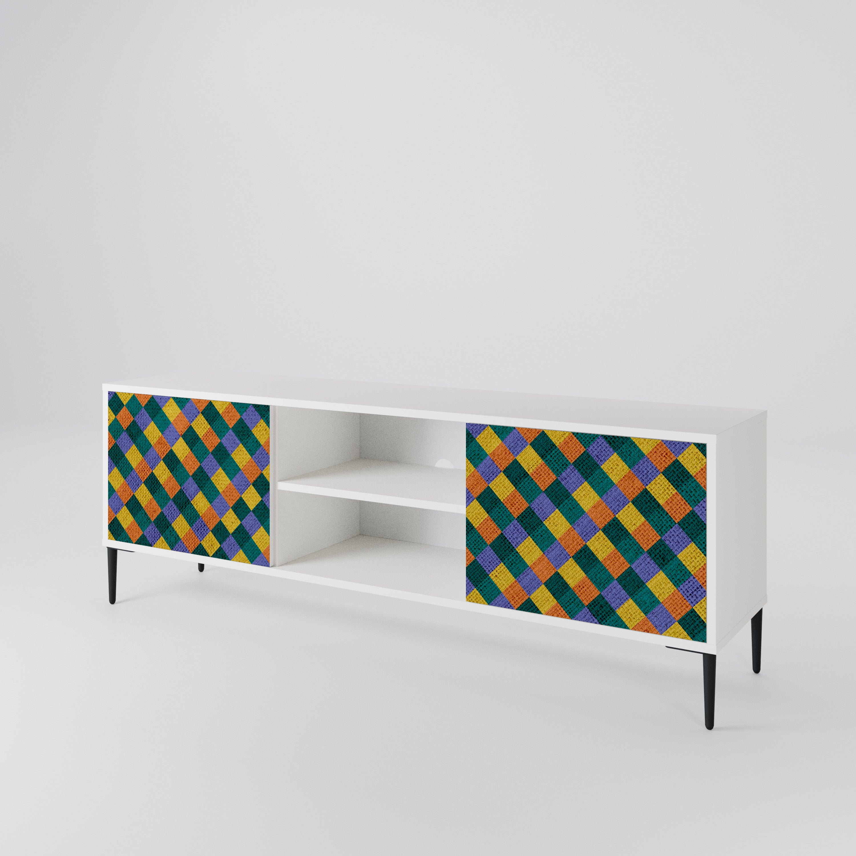 PAINTED SQUARES MIX 2-türiges TV-Lowboard