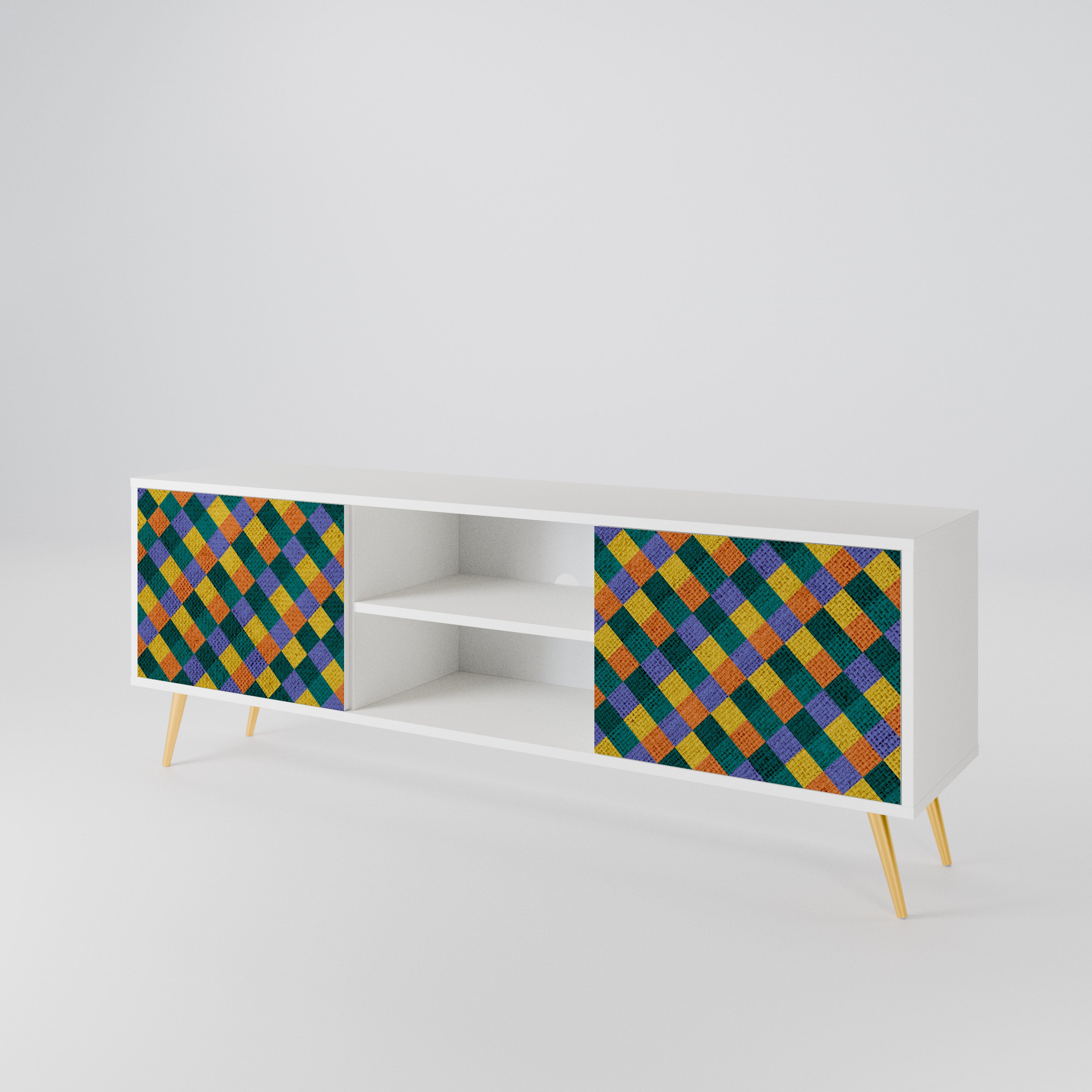 PAINTED SQUARES MIX 2-türiges TV-Lowboard