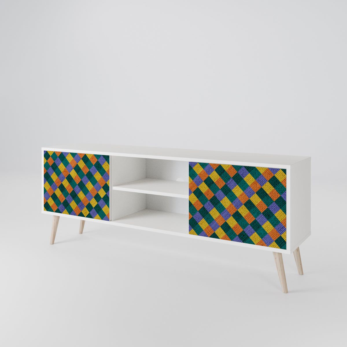 PAINTED SQUARES MIX 2-türiges TV-Lowboard