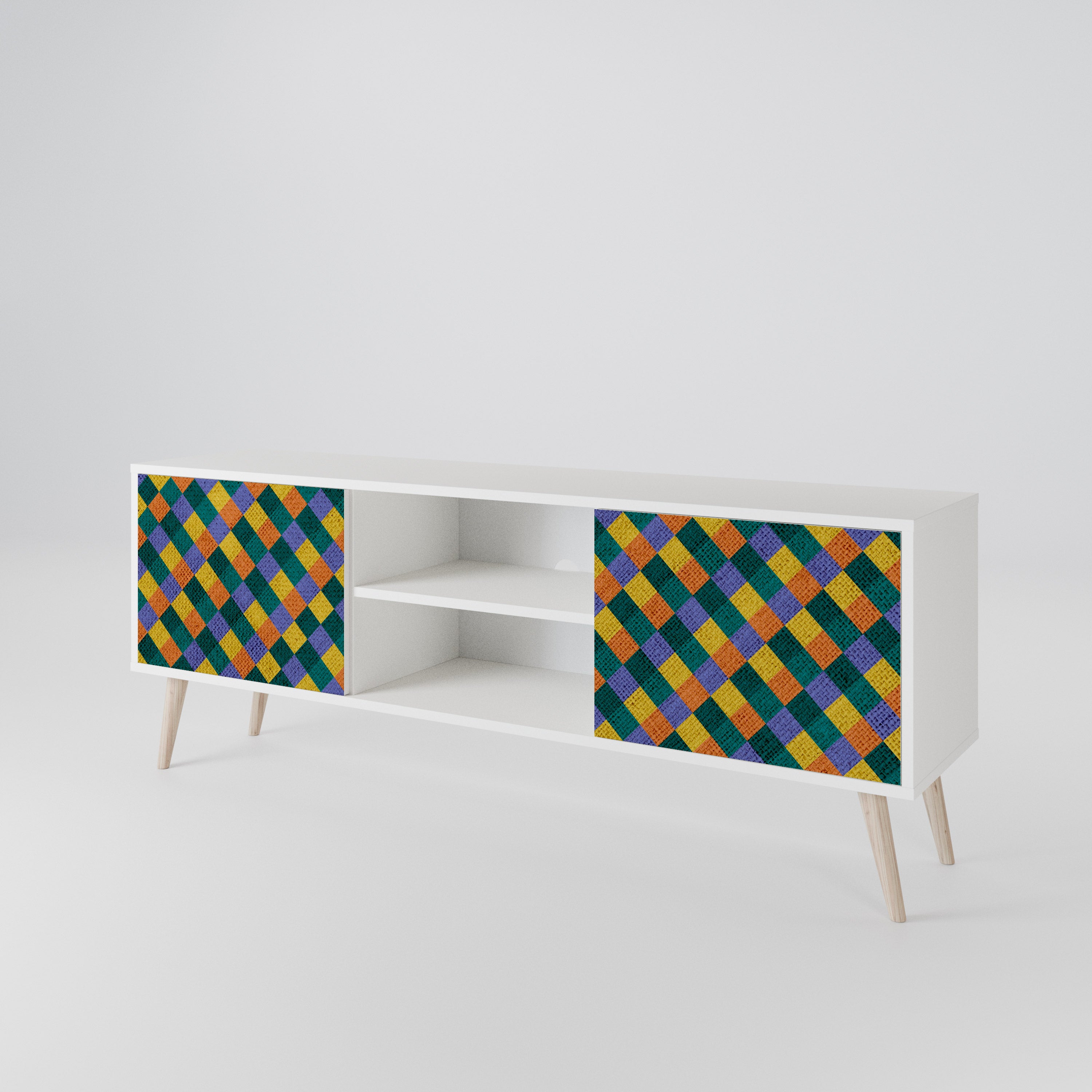 PAINTED SQUARES MIX 2-türiges TV-Lowboard