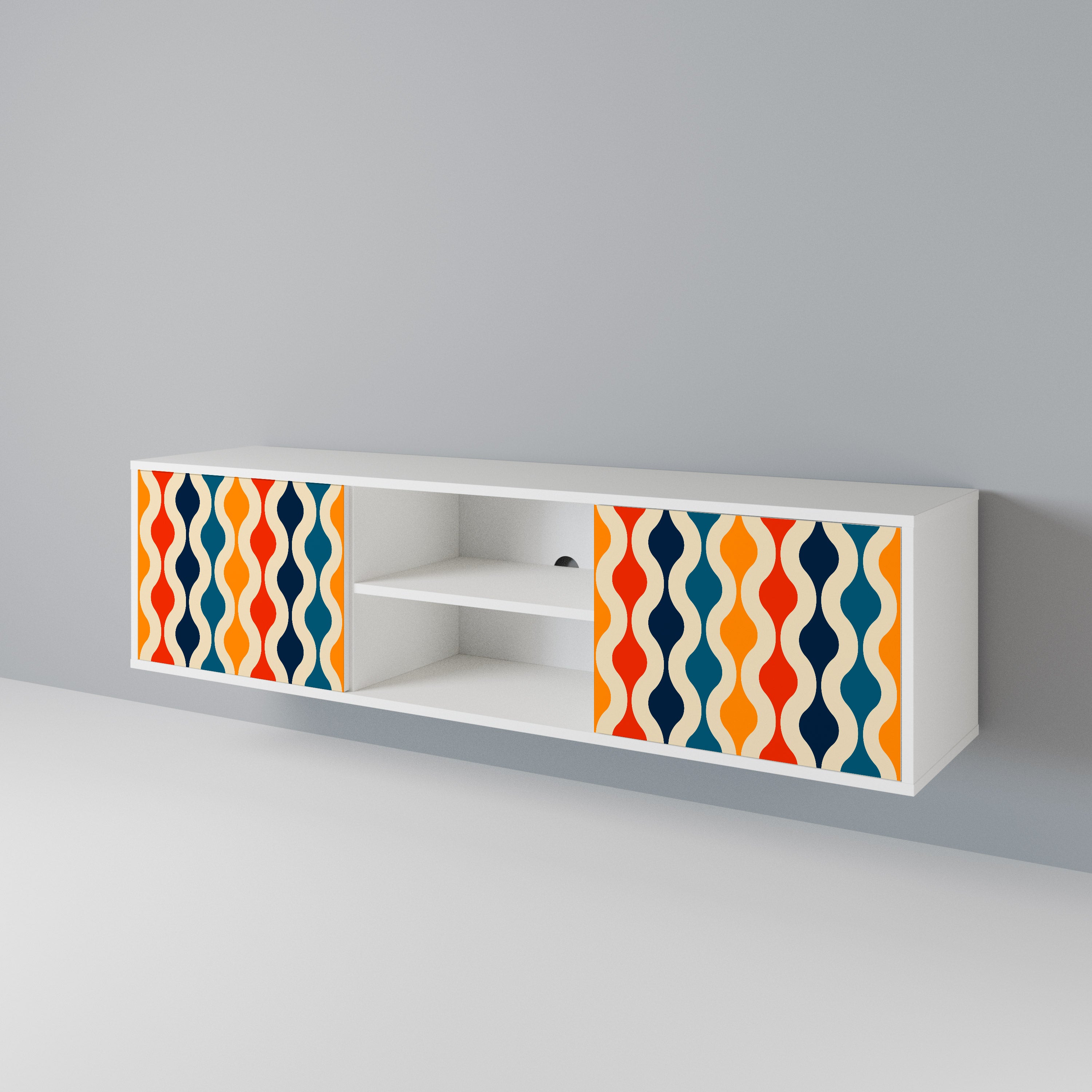 COLORFUL NOSTALGIA 2-türiges TV-Lowboard