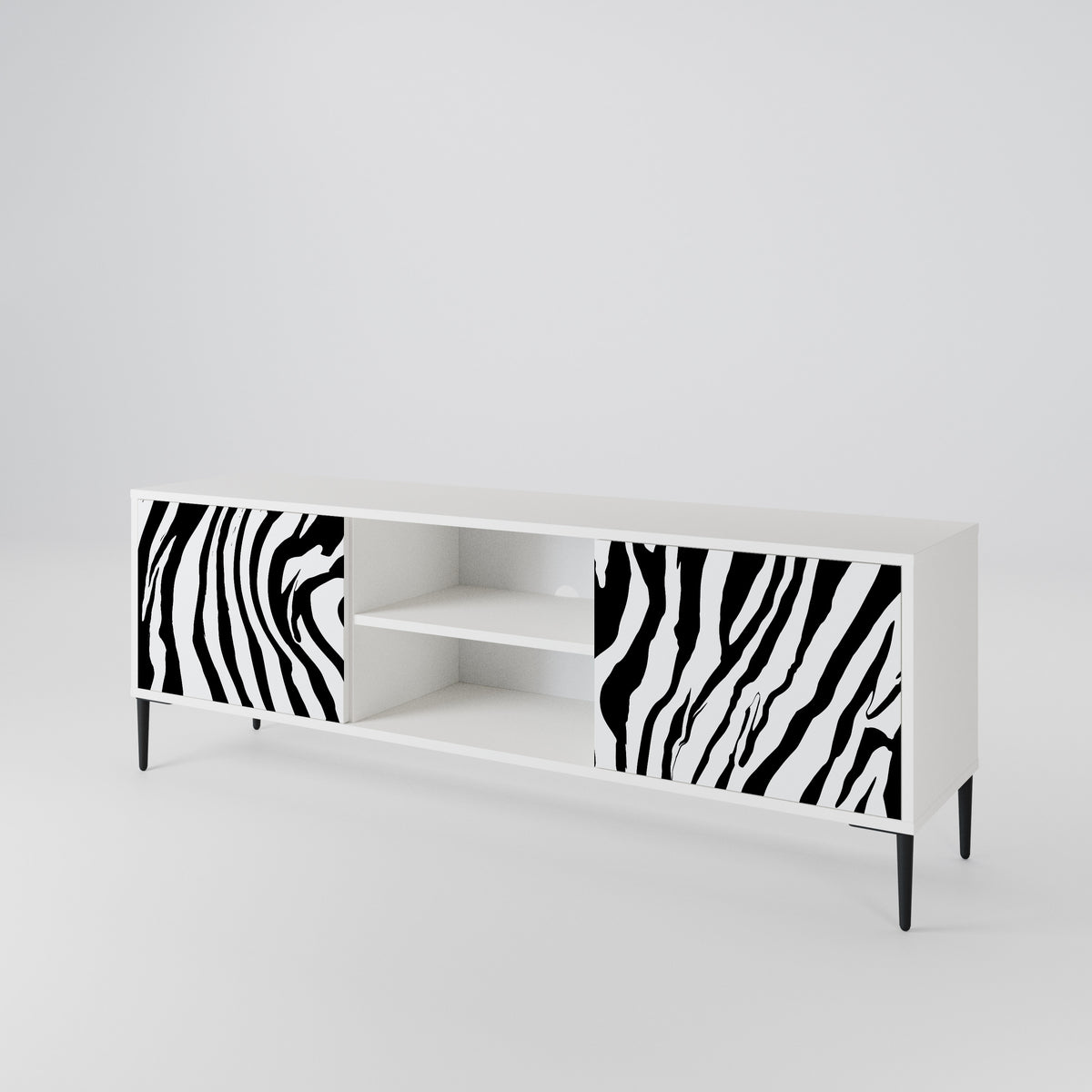 SPLENDID ZEBRA 2-türiges TV-Lowboard
