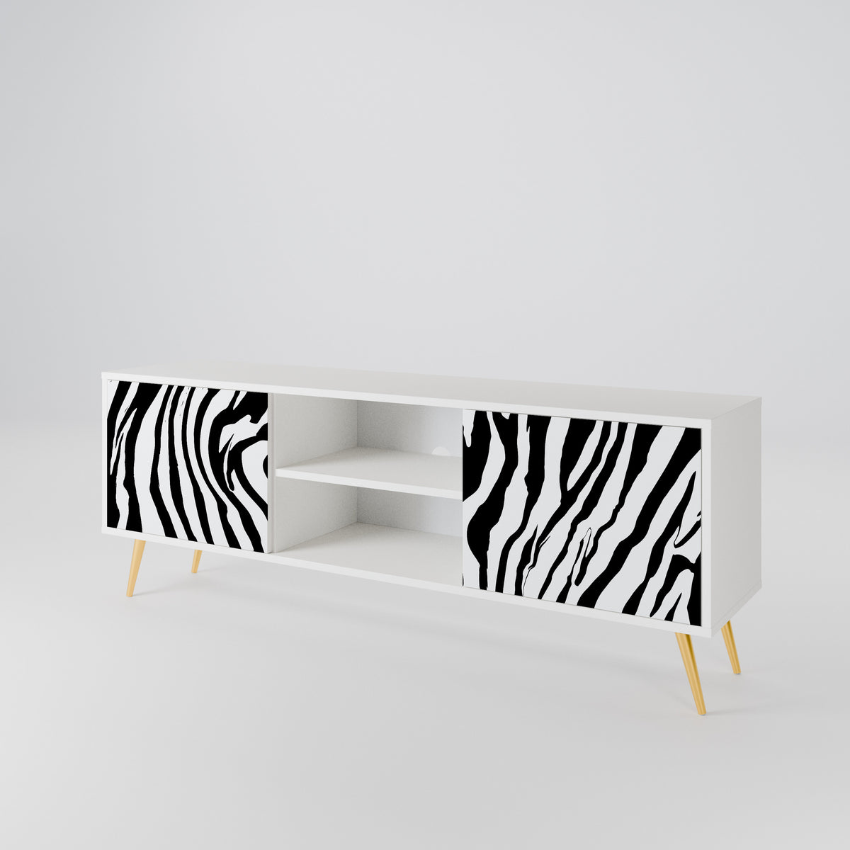 SPLENDID ZEBRA 2-türiges TV-Lowboard