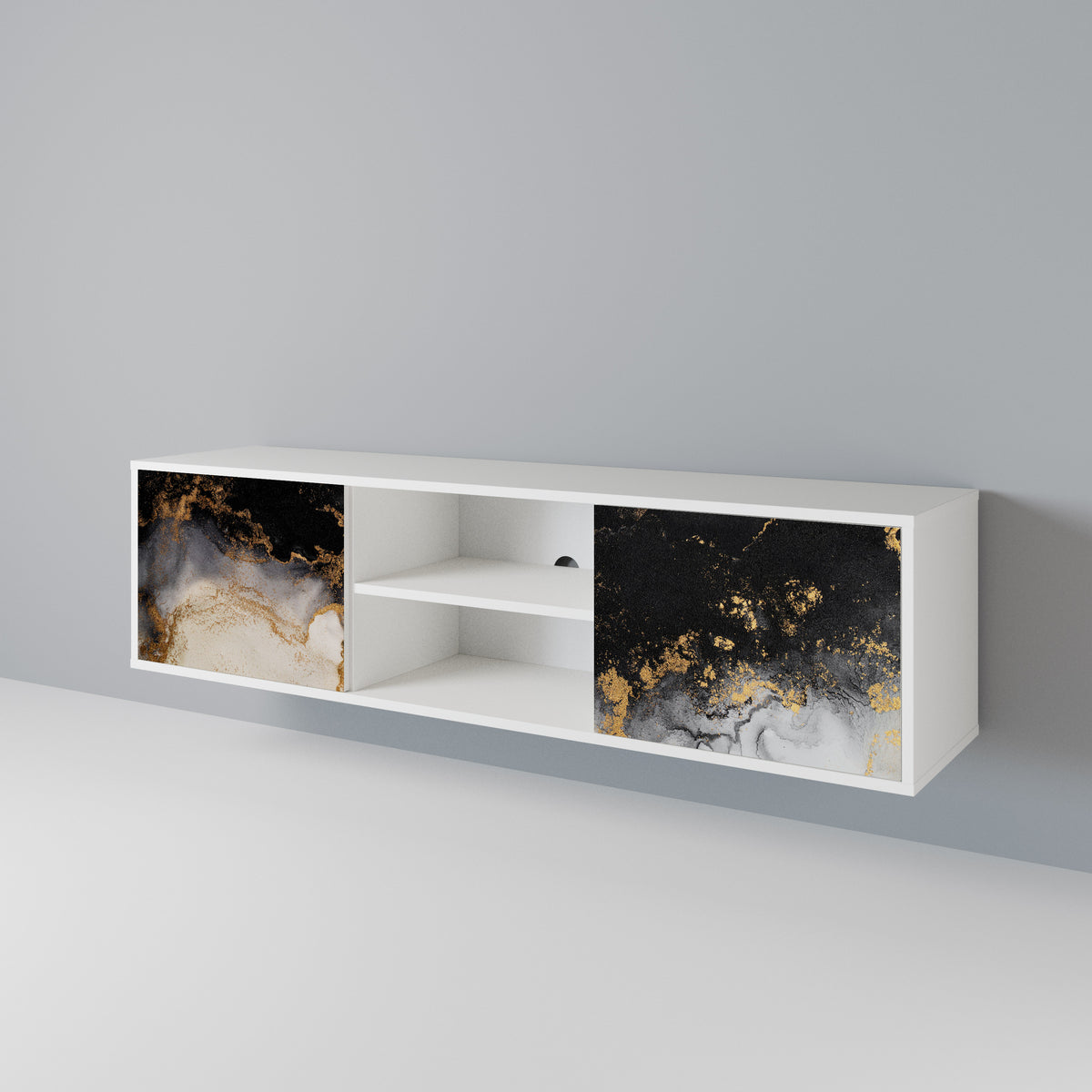 MARBLE OF TOMMORROW 2-türiges TV-Lowboard