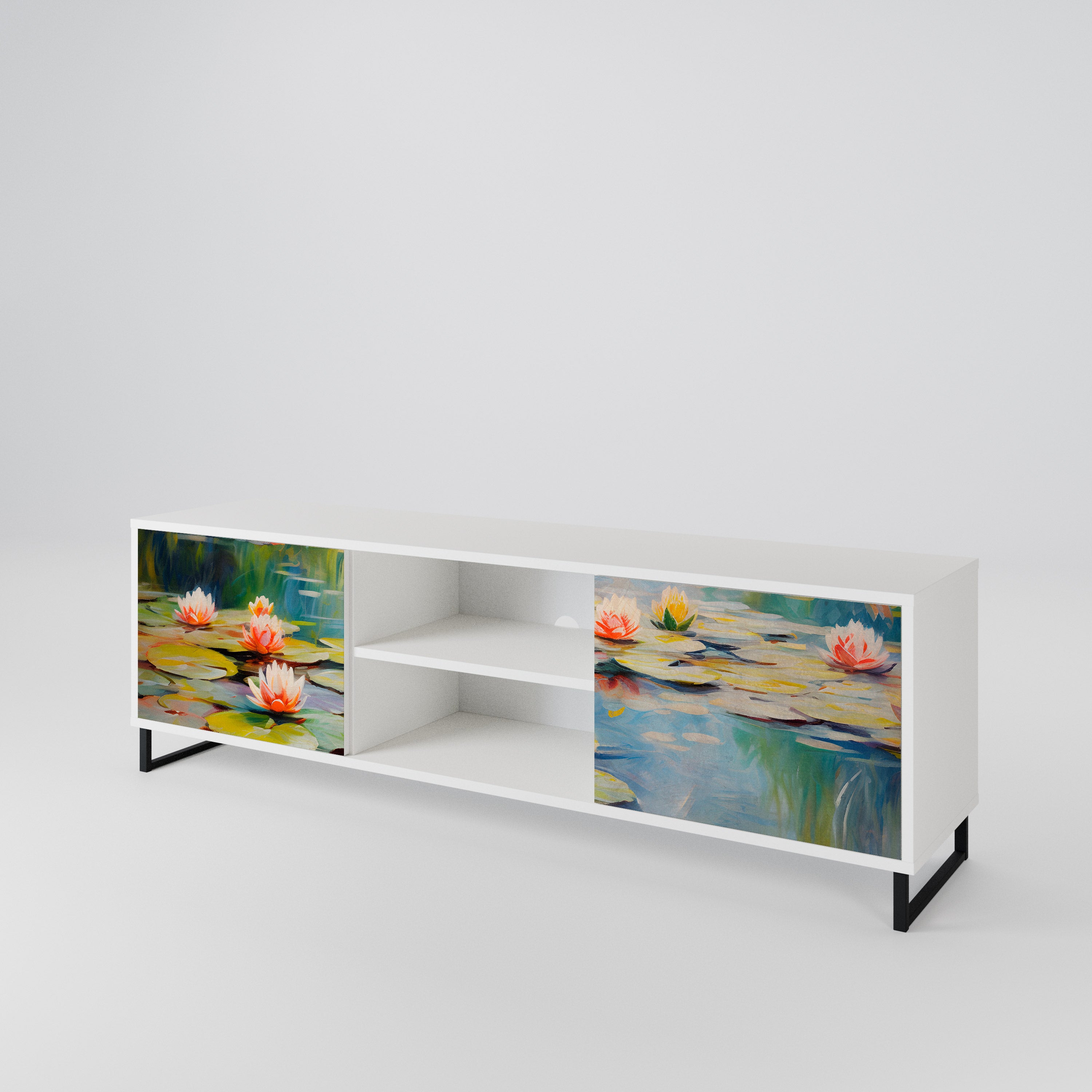 BLOOMING WATERS 2-türiges TV-Lowboard