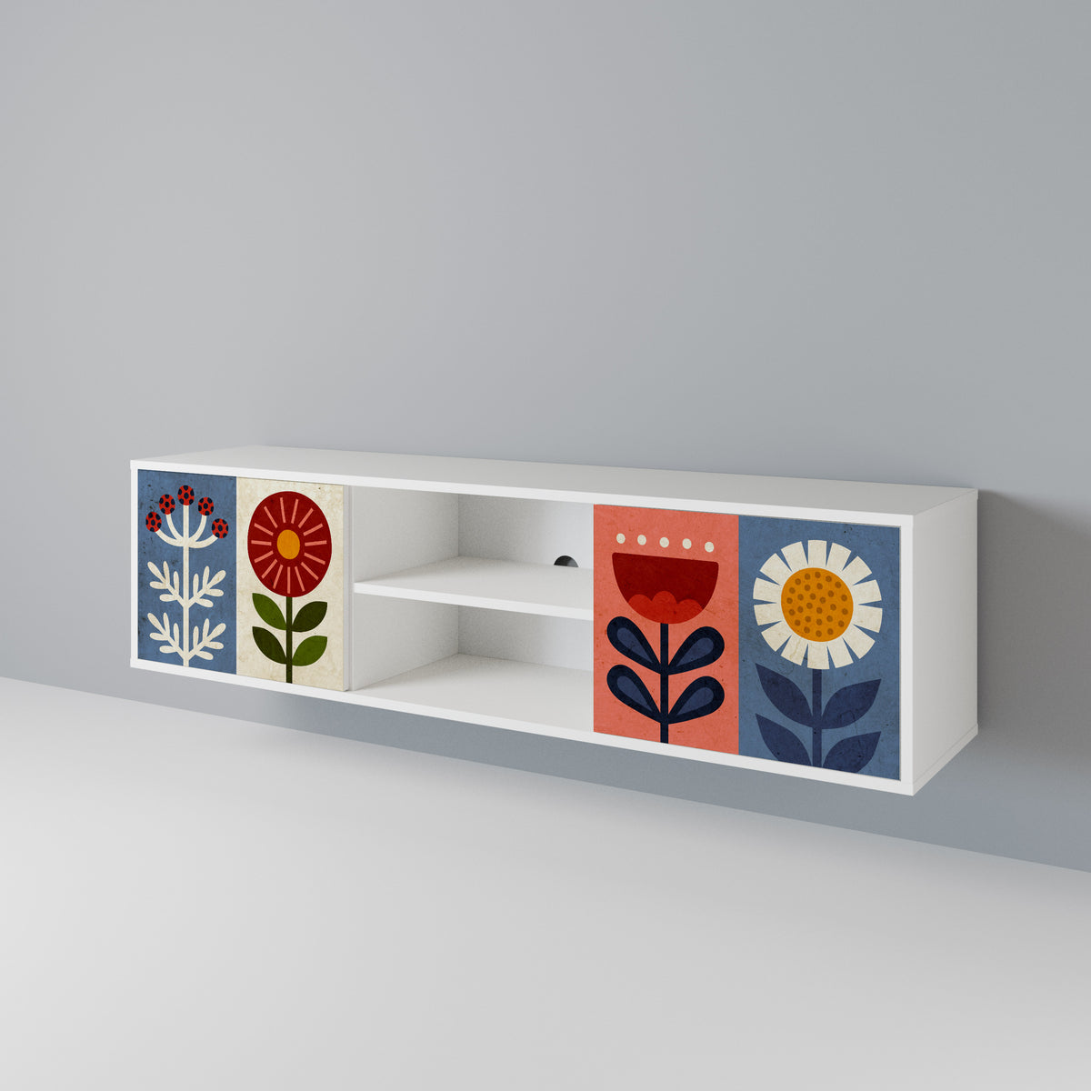SCANDIC FLOWERET 2-Door TV Cabinet