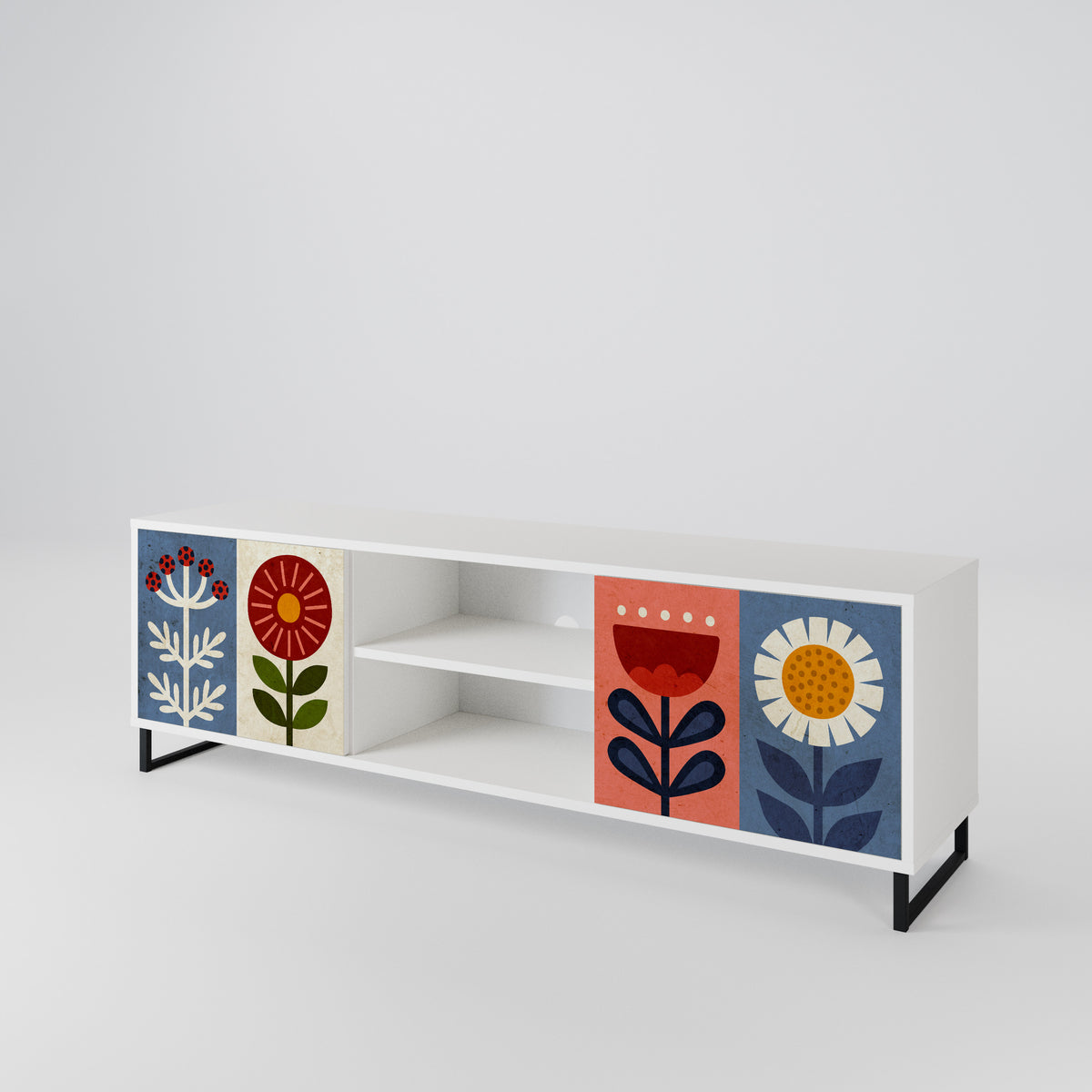 SCANDIC FLOWERET 2-Door TV Cabinet