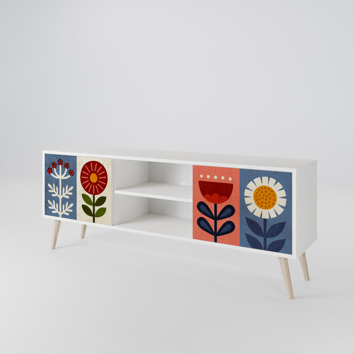 SCANDIC FLOWERET 2-Door TV Cabinet