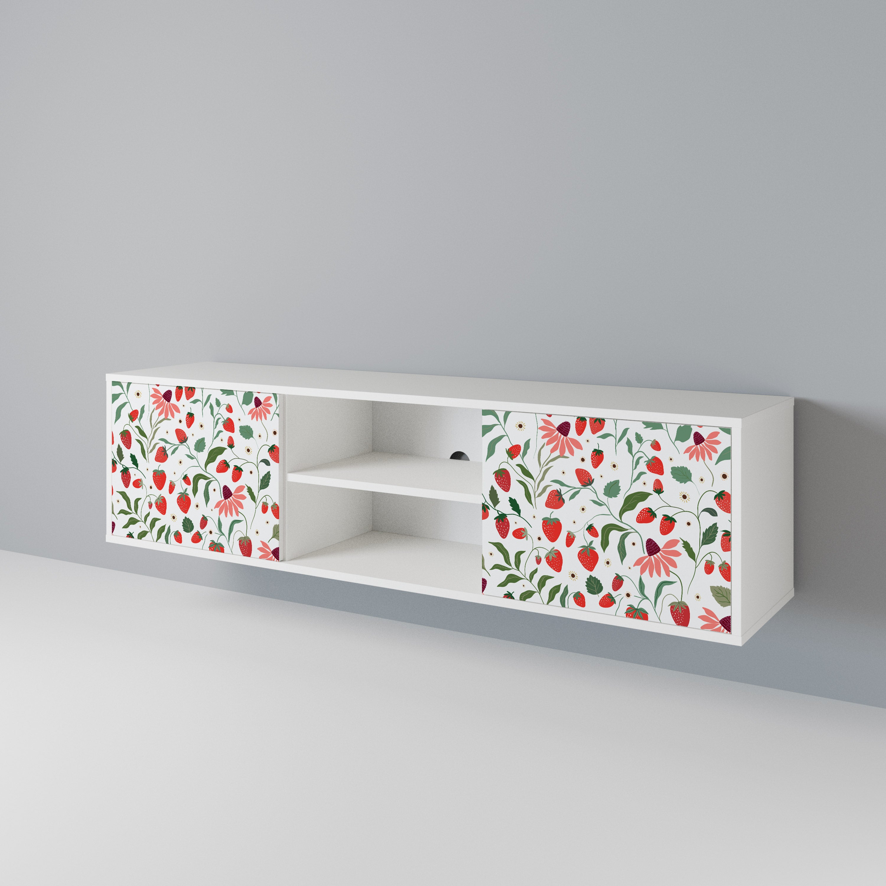 FLOWERS AND STRAWBERRIES 2-türiges TV-Lowboard