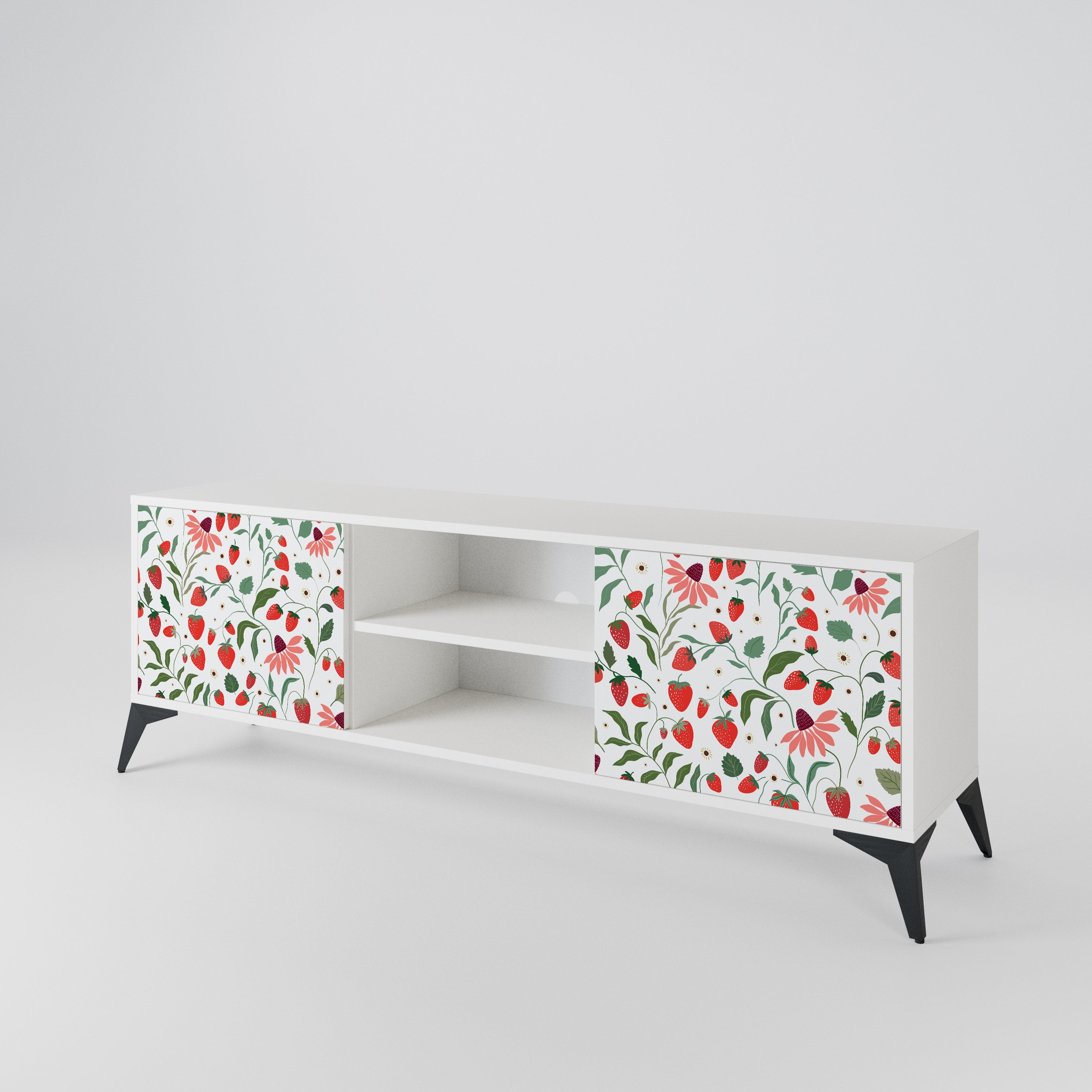 FLOWERS AND STRAWBERRIES 2-türiges TV-Lowboard