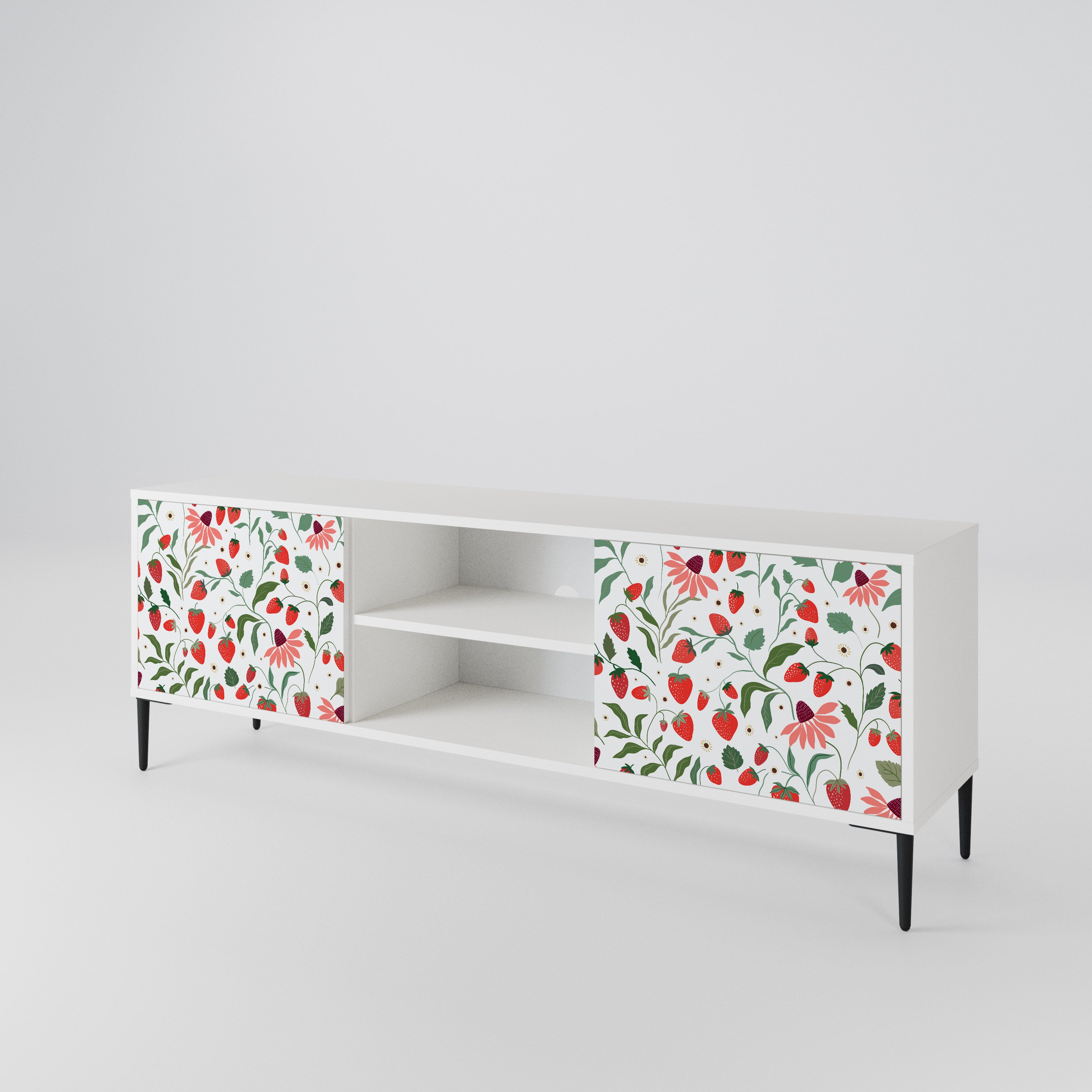 FLOWERS AND STRAWBERRIES 2-türiges TV-Lowboard