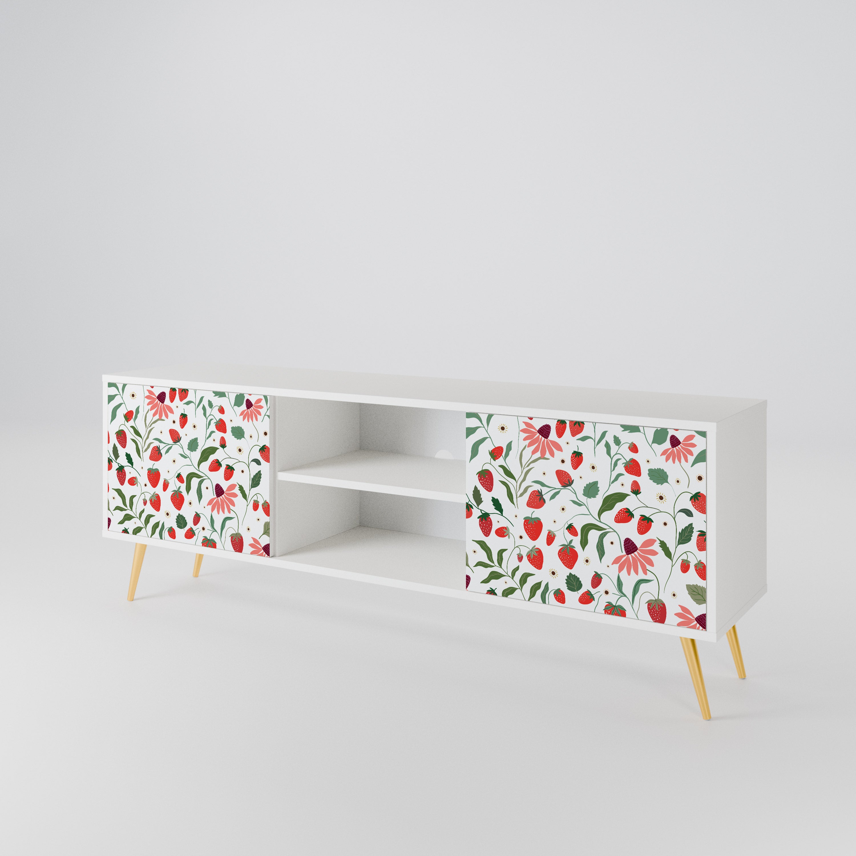 FLOWERS AND STRAWBERRIES 2-türiges TV-Lowboard