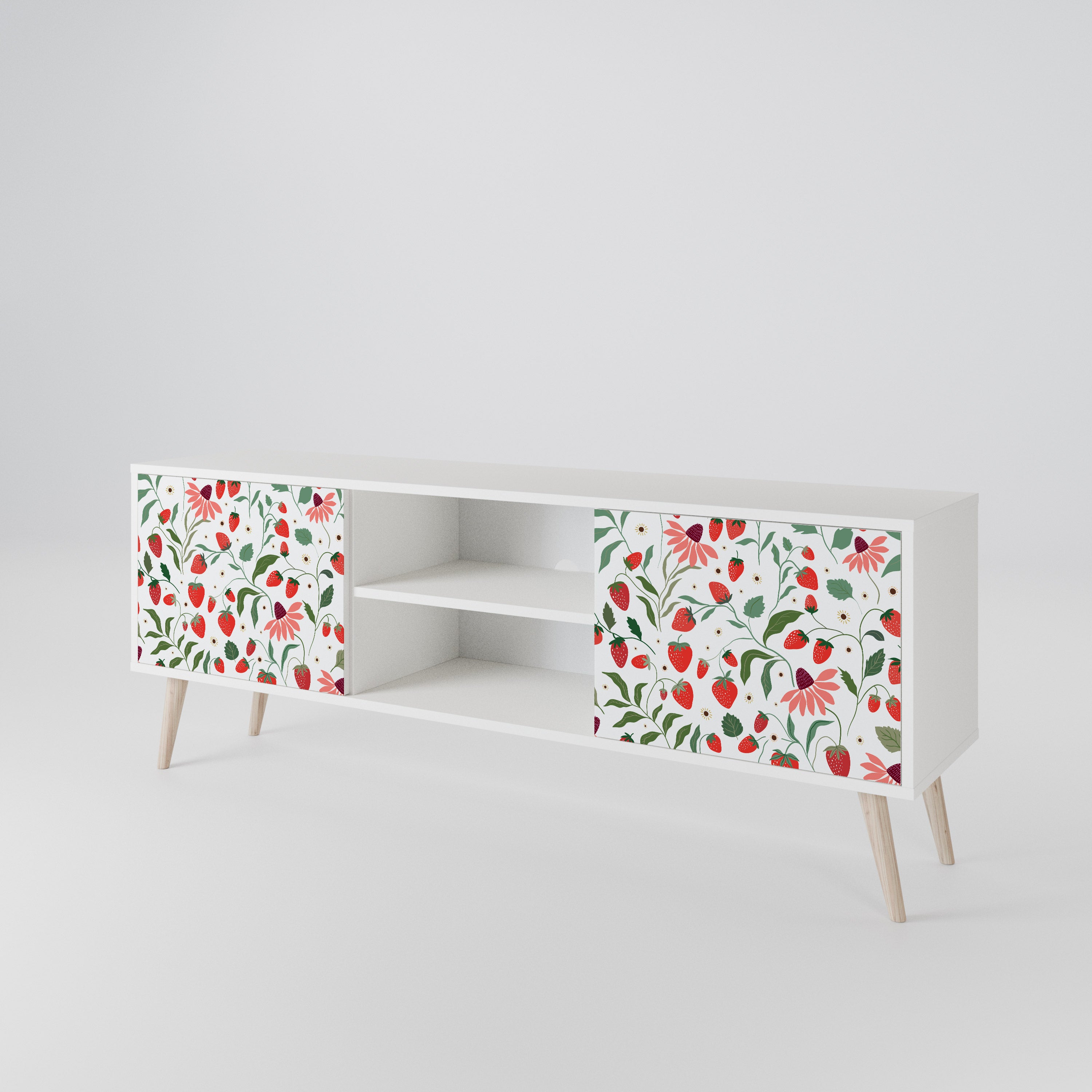 FLOWERS AND STRAWBERRIES 2-türiges TV-Lowboard
