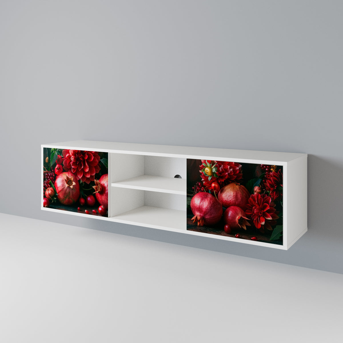 DAHLIAS AND POMEGRANATES 2-Door TV Cabinet