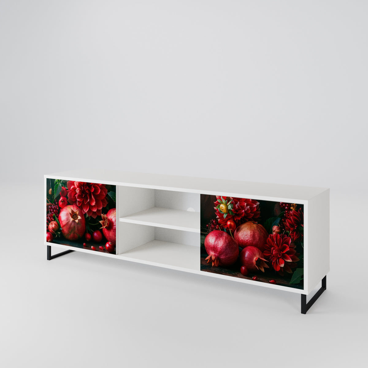 DAHLIAS AND POMEGRANATES 2-Door TV Cabinet