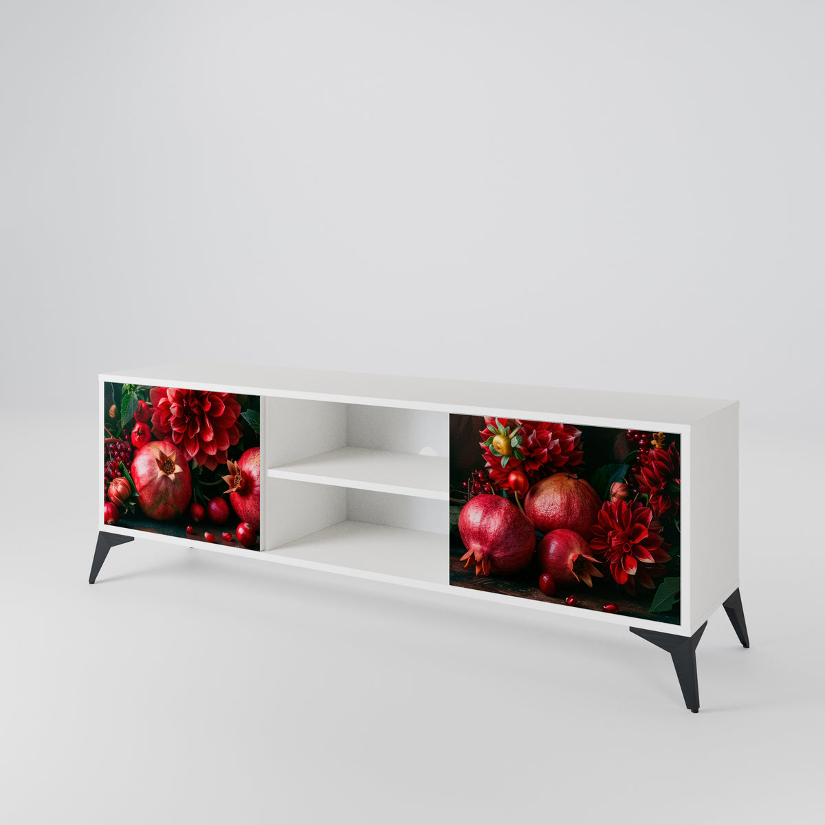 DAHLIAS AND POMEGRANATES 2-Door TV Cabinet
