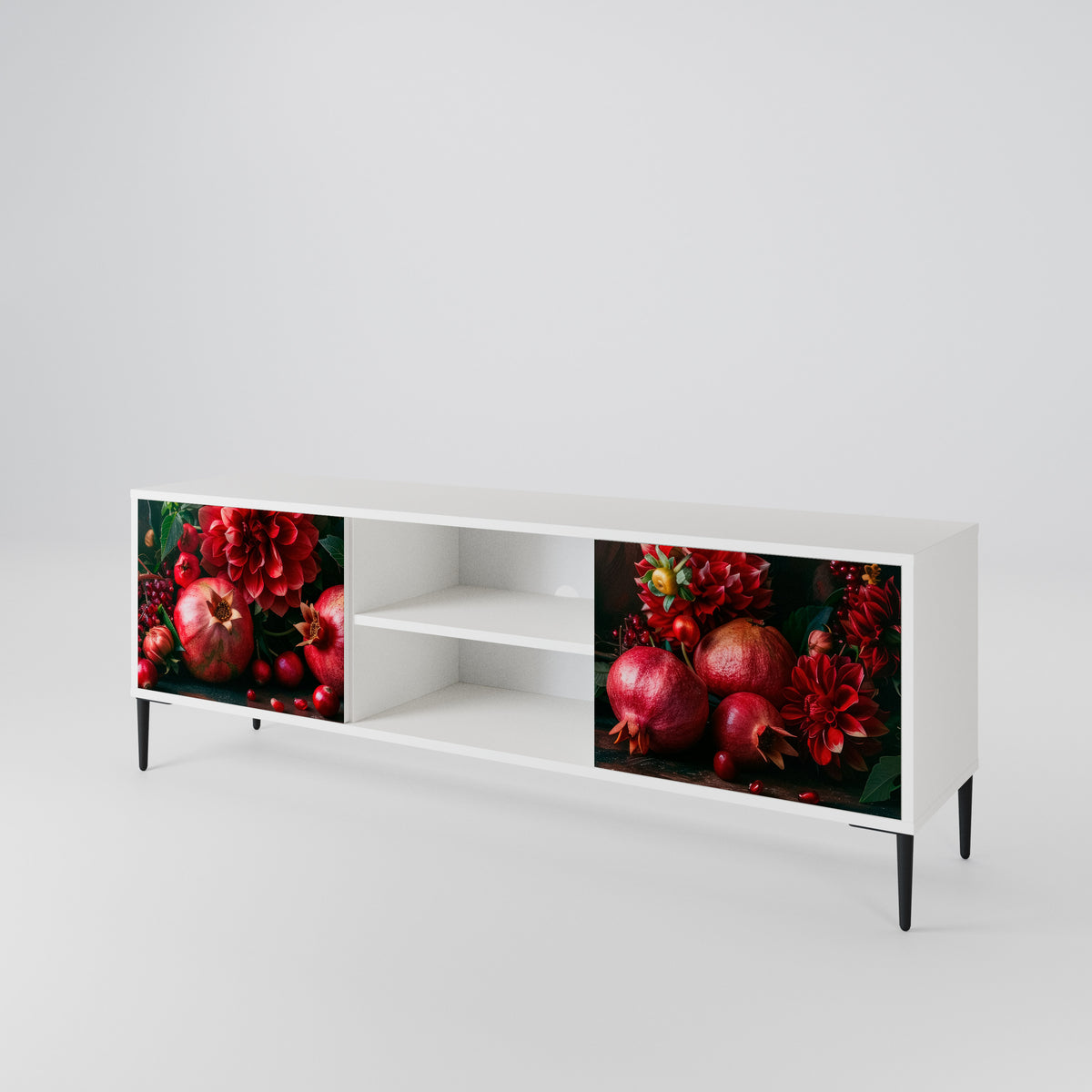DAHLIAS AND POMEGRANATES 2-Door TV Cabinet
