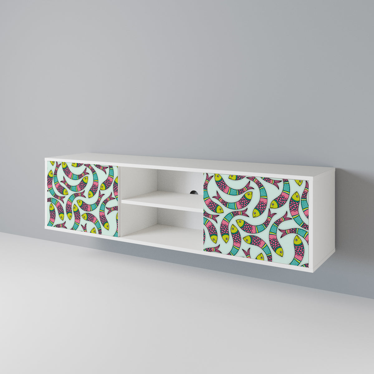 INDIAN FISH 2-Door TV Cabinet