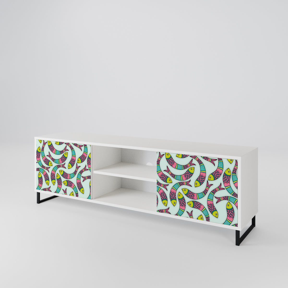 INDIAN FISH 2-Door TV Cabinet