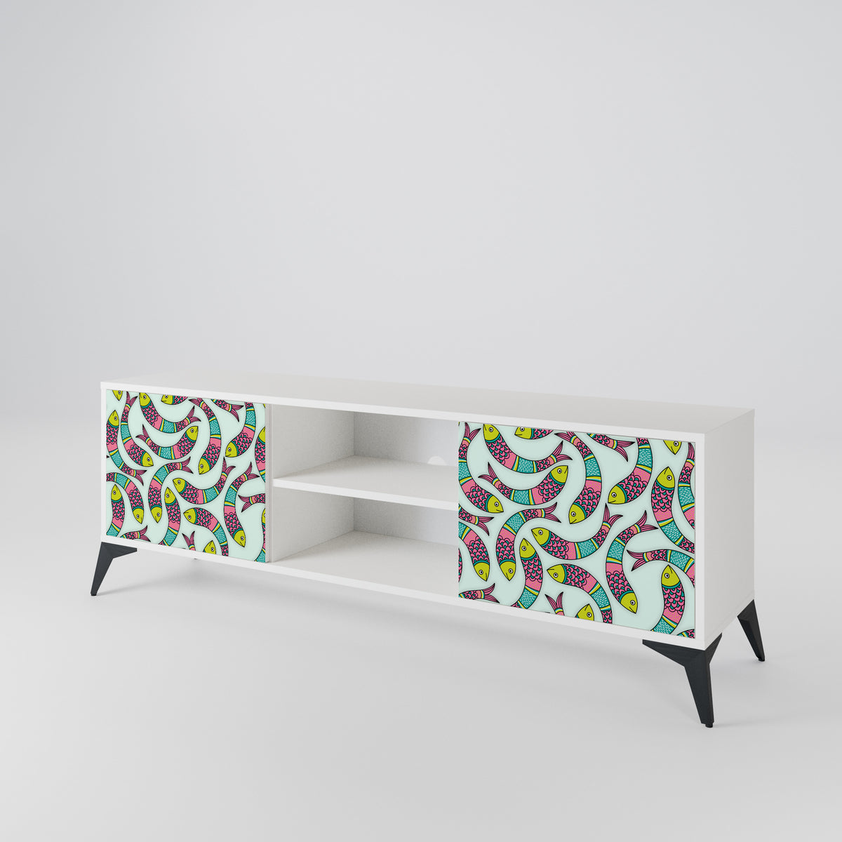 INDIAN FISH 2-Door TV Cabinet