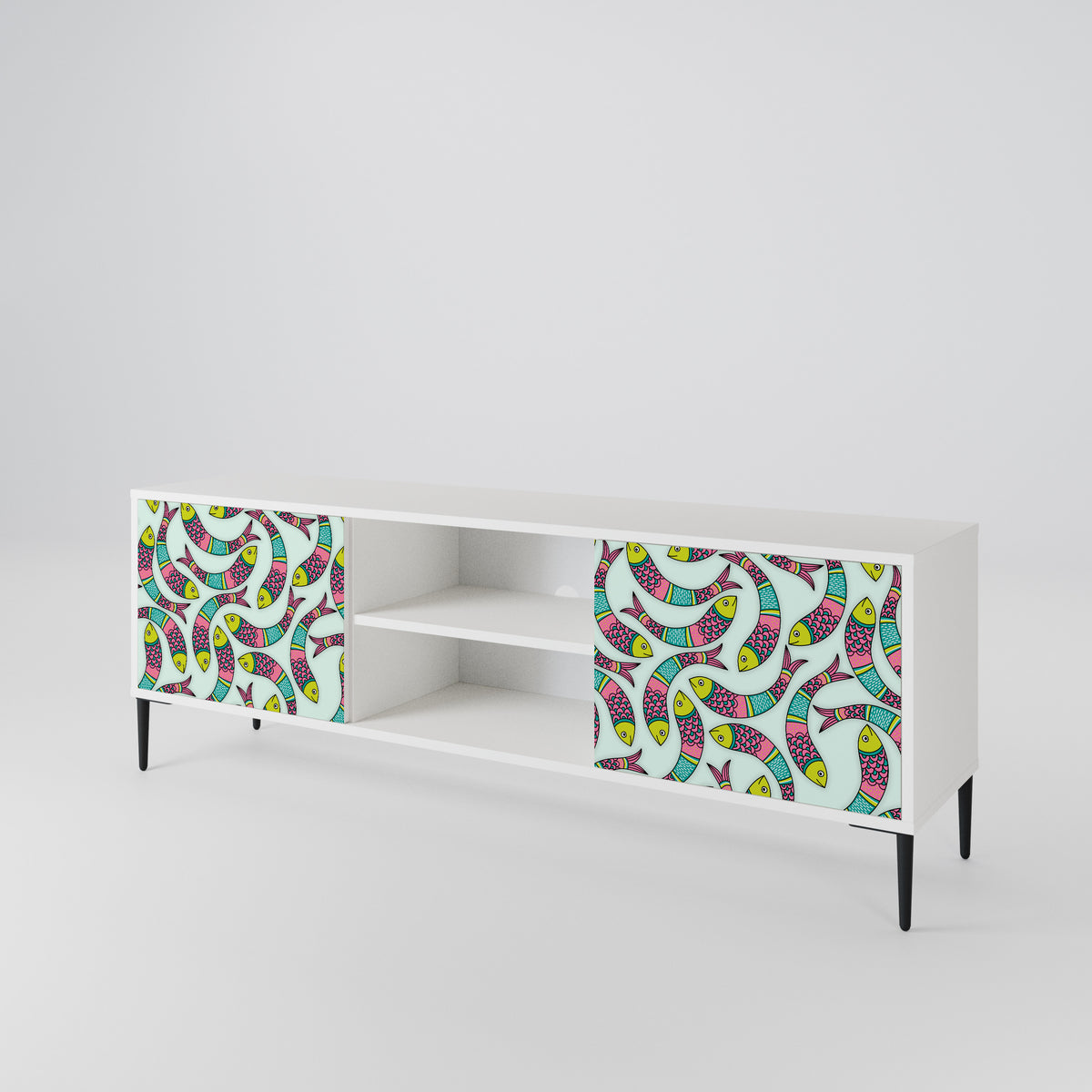 INDIAN FISH 2-Door TV Cabinet