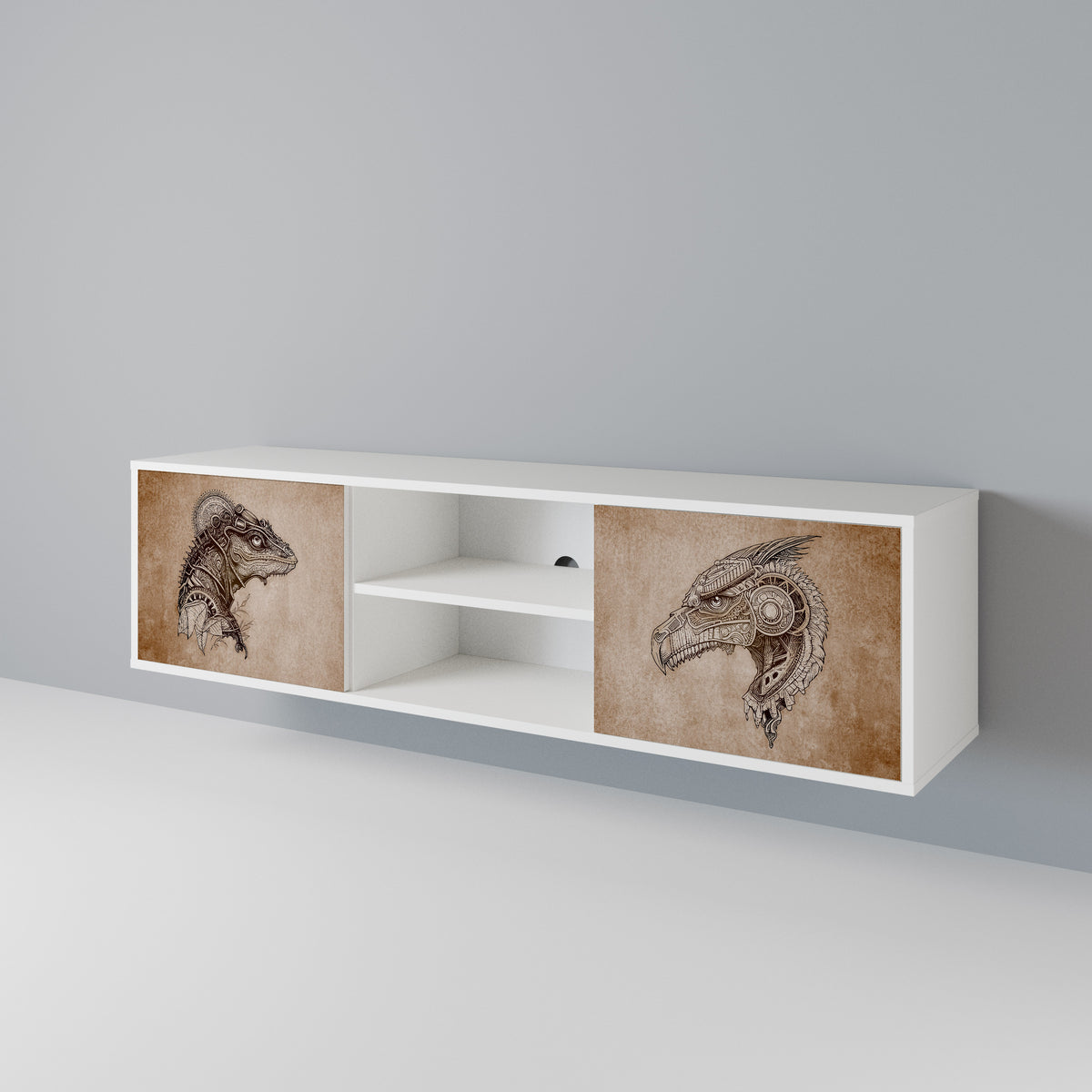 STEAMPUNK CLAN 2-Door TV Cabinet