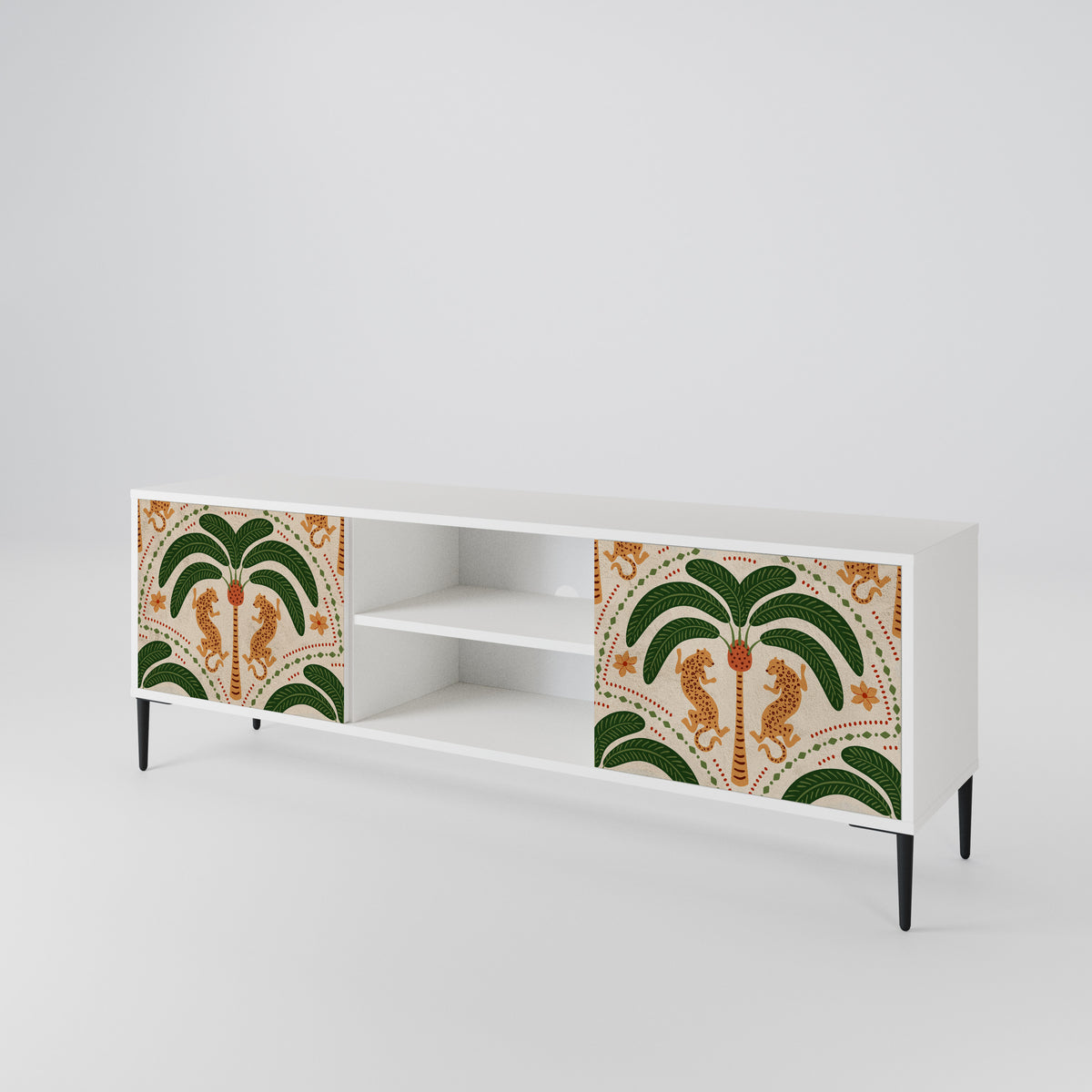 DANCING PREDATORS 2-Door TV Cabinet