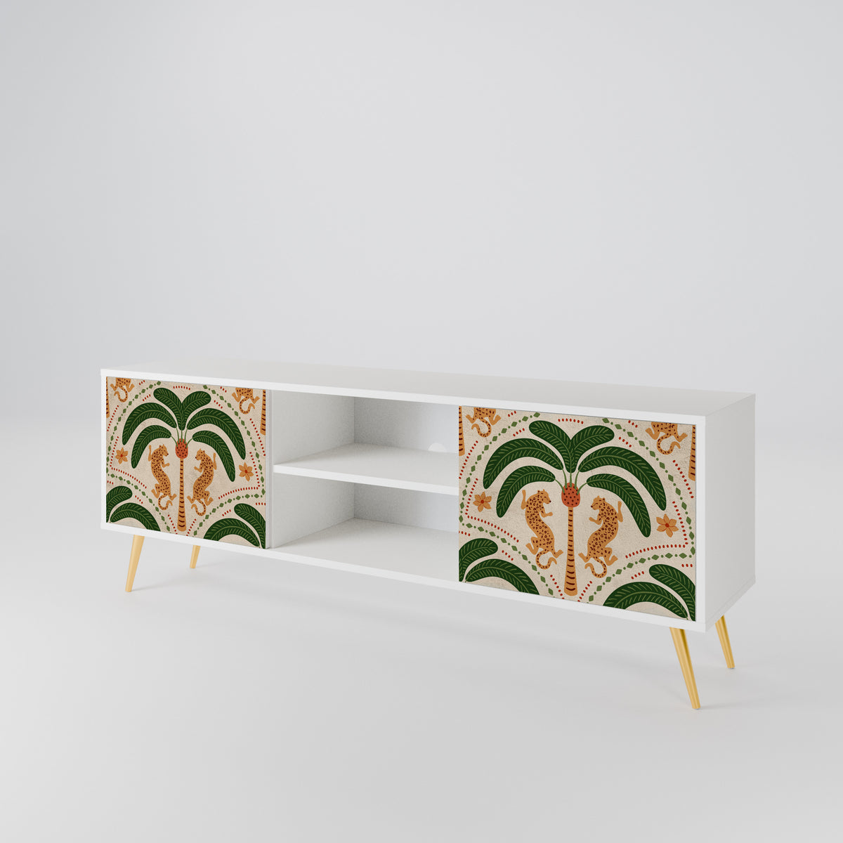 DANCING PREDATORS 2-Door TV Cabinet