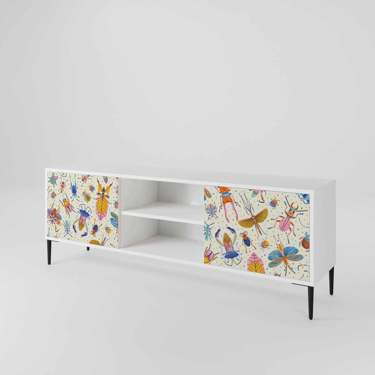 COLORFUL INSECTS 2-Door TV Cabinet