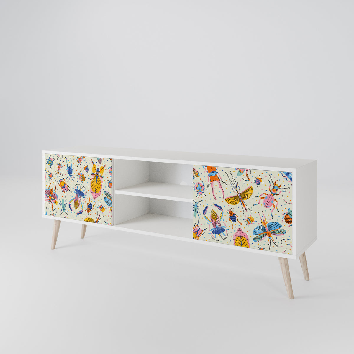 COLORFUL INSECTS 2-Door TV Cabinet