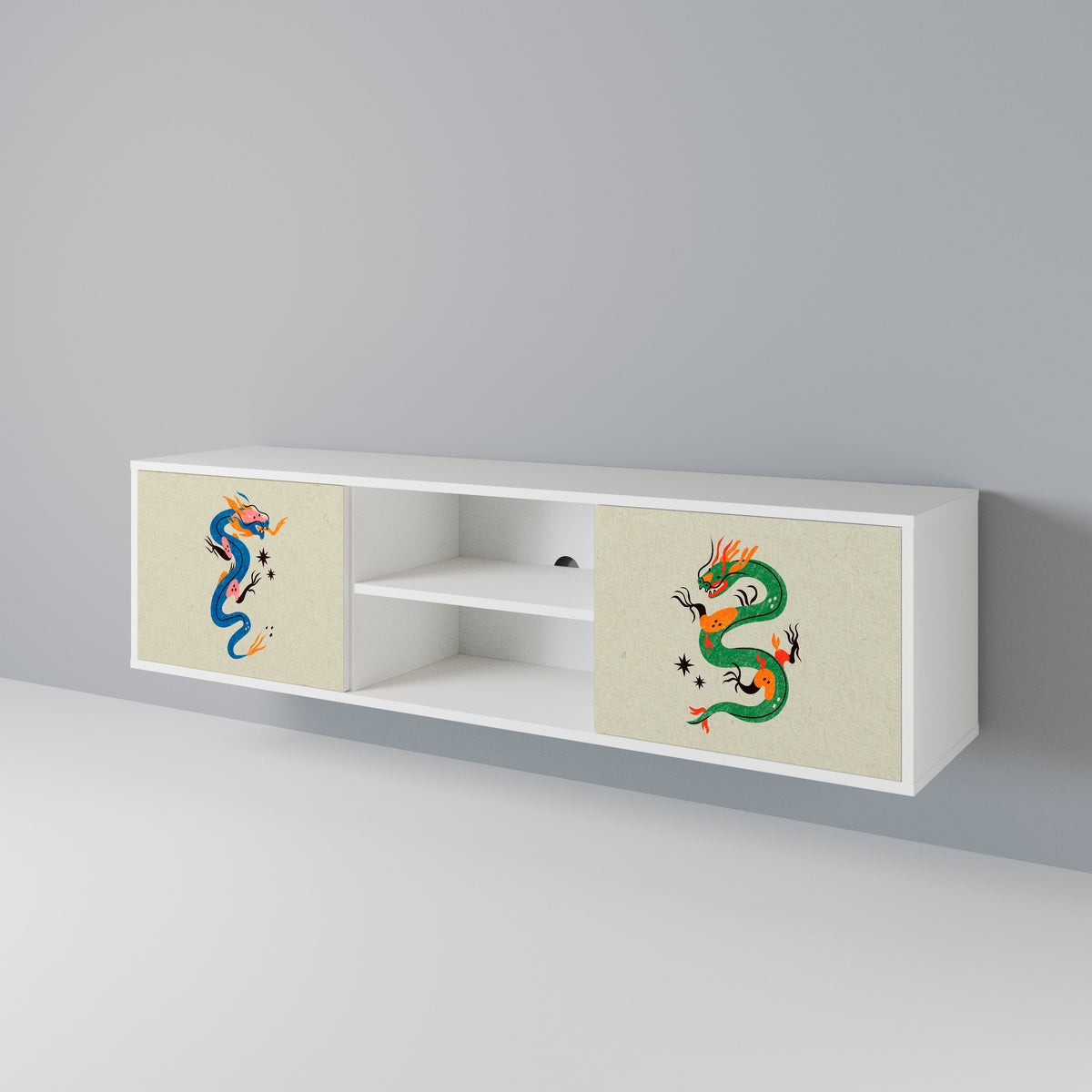 MYTHOLOGICAL CREATURES 2-Door TV Cabinet