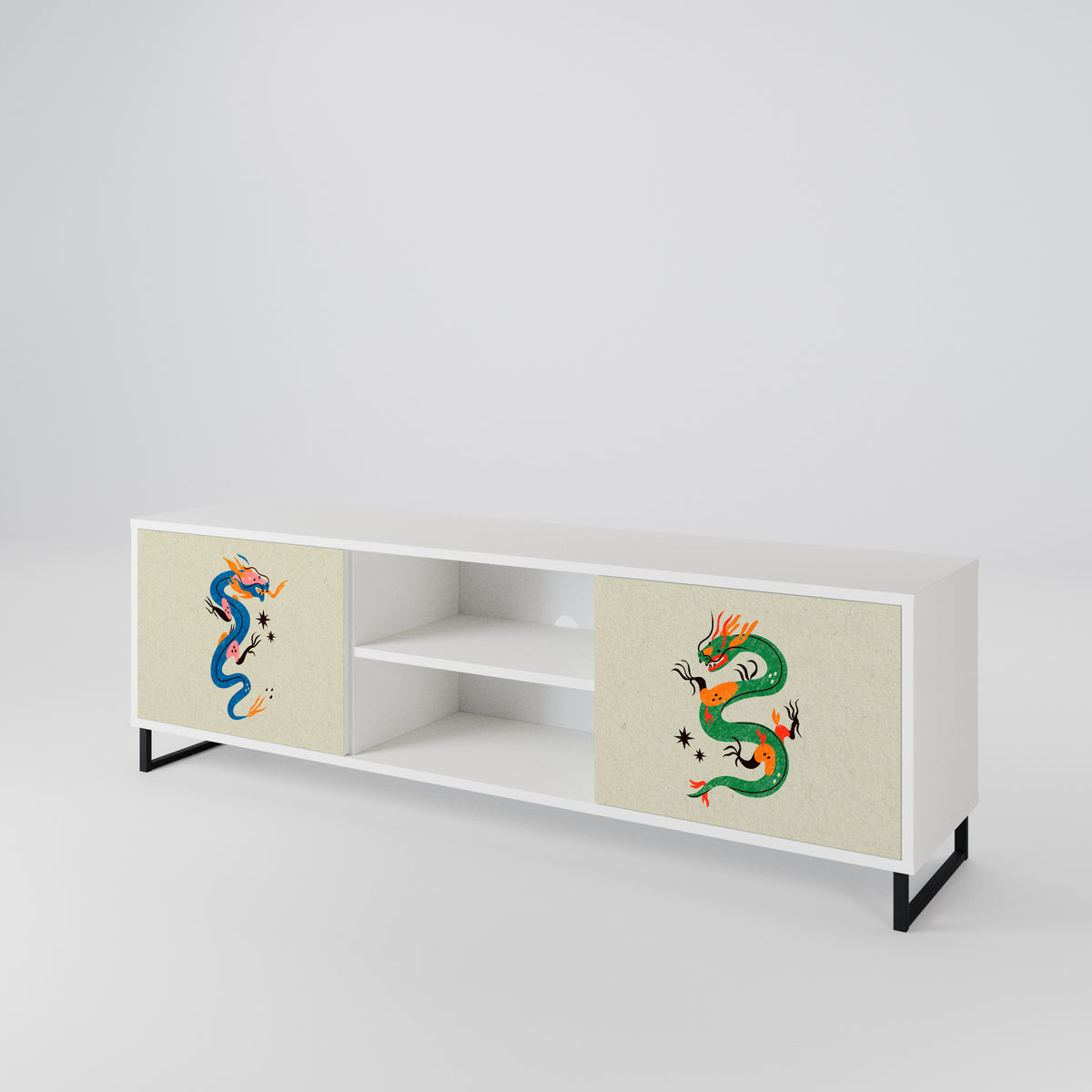 MYTHOLOGICAL CREATURES 2-Door TV Cabinet