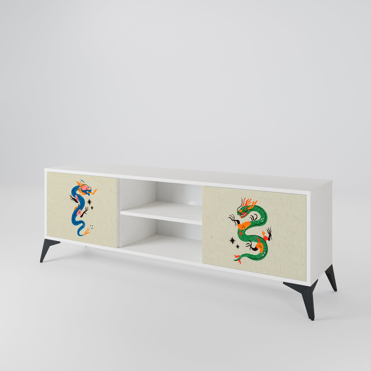 MYTHOLOGICAL CREATURES 2-Door TV Cabinet