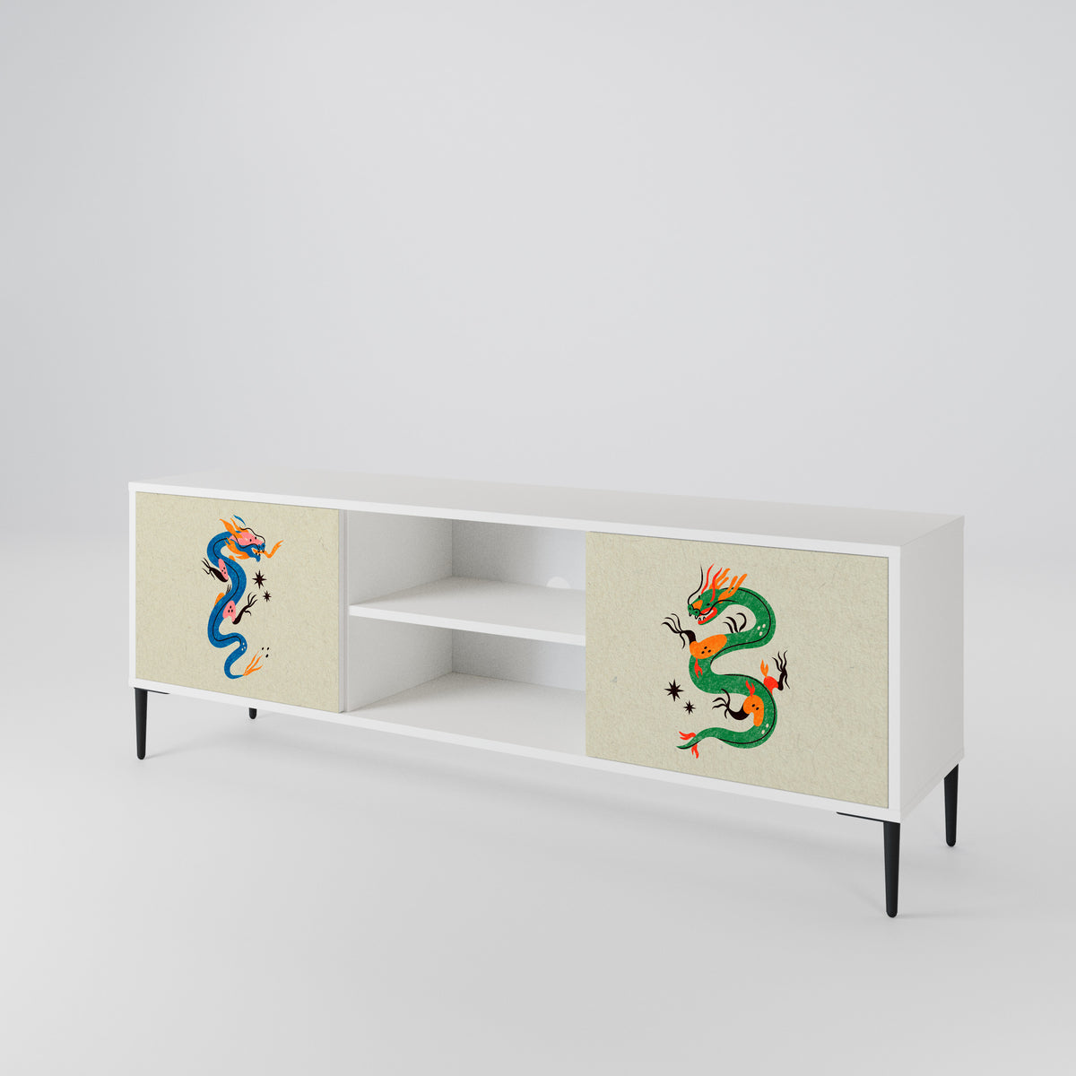 MYTHOLOGICAL CREATURES 2-Door TV Cabinet