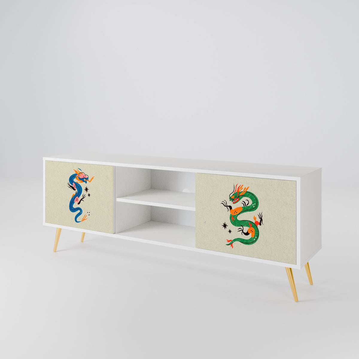 MYTHOLOGICAL CREATURES 2-Door TV Cabinet