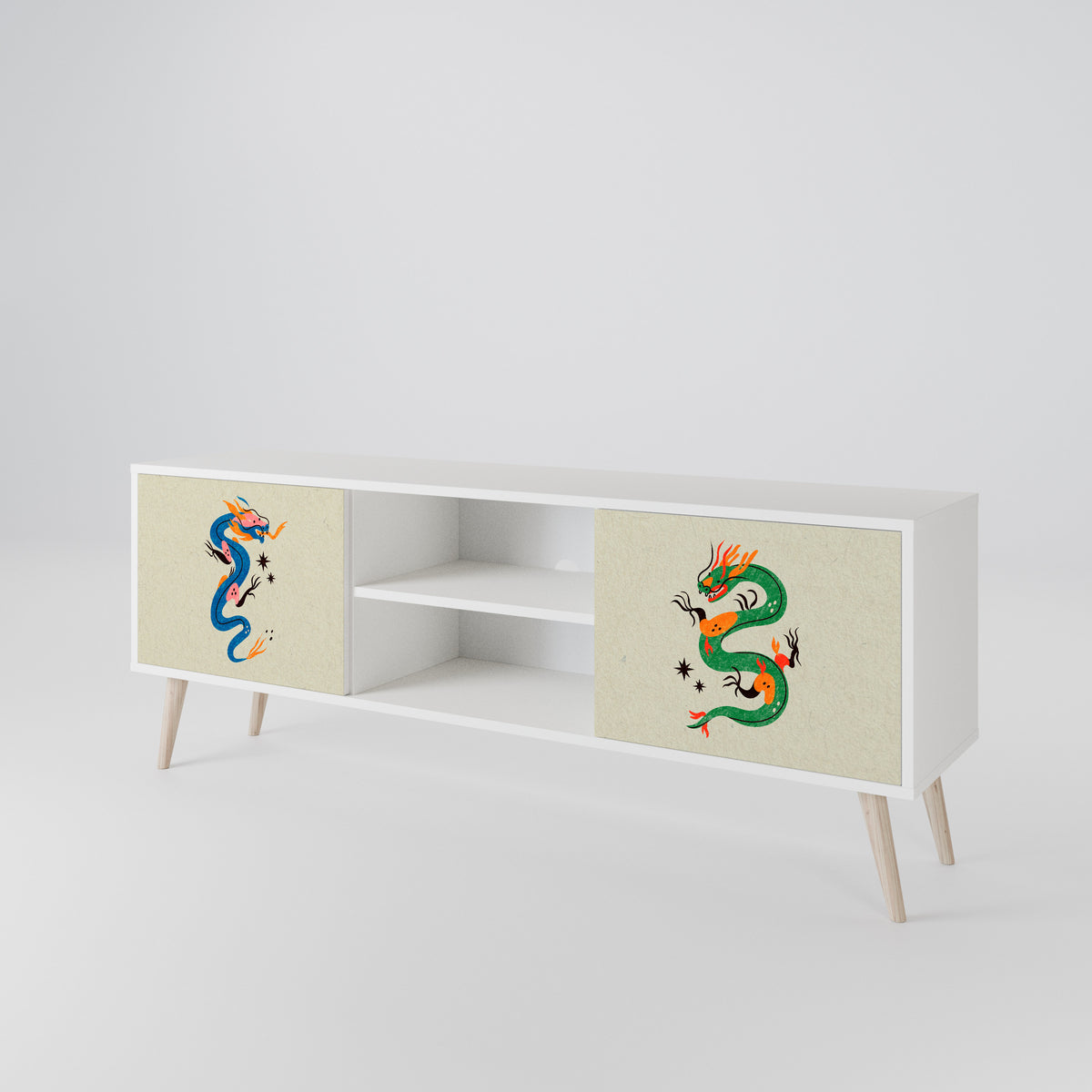 MYTHOLOGICAL CREATURES 2-Door TV Cabinet