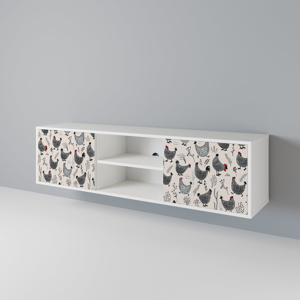 HAPPY HENS 2-Door TV Cabinet