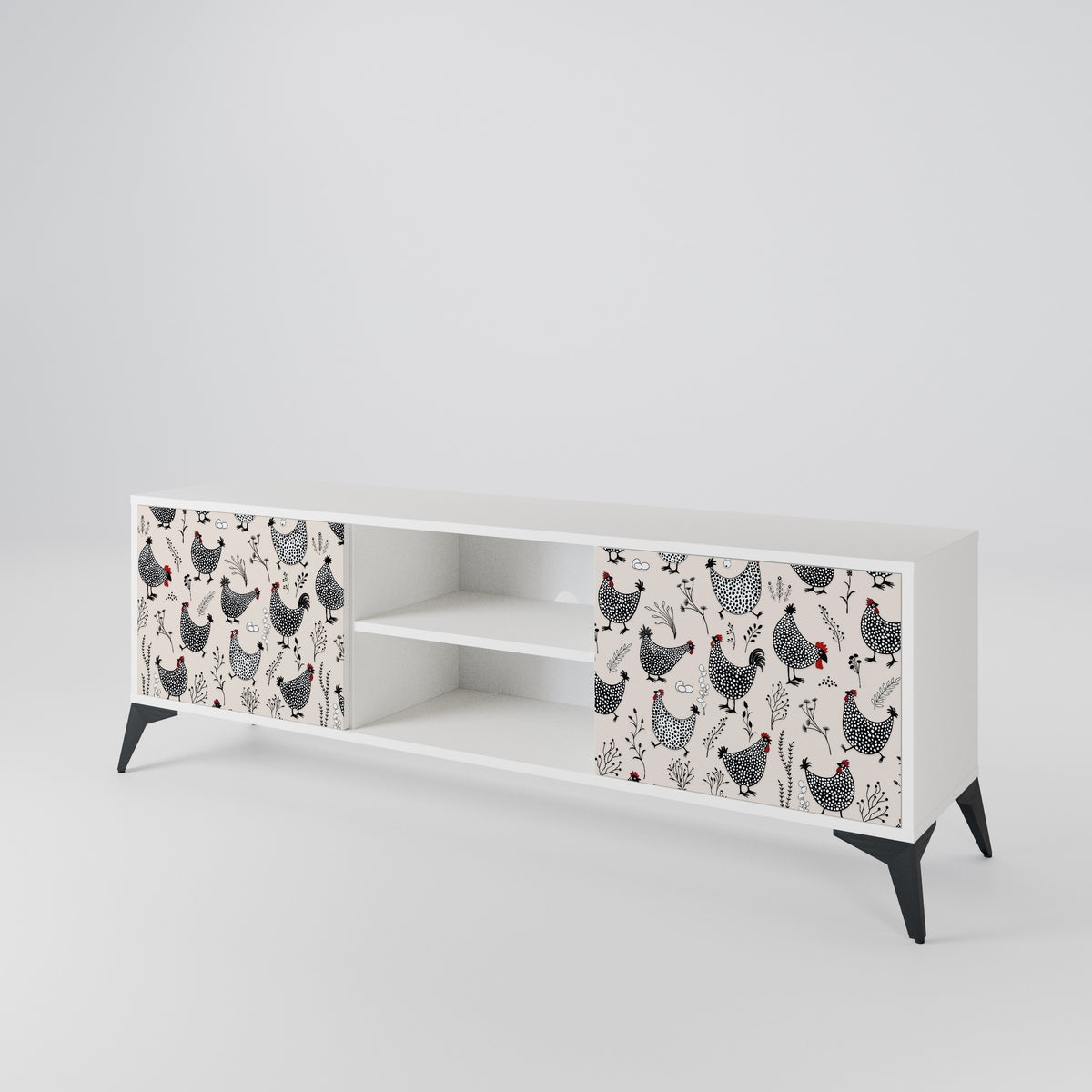 HAPPY HENS 2-Door TV Cabinet