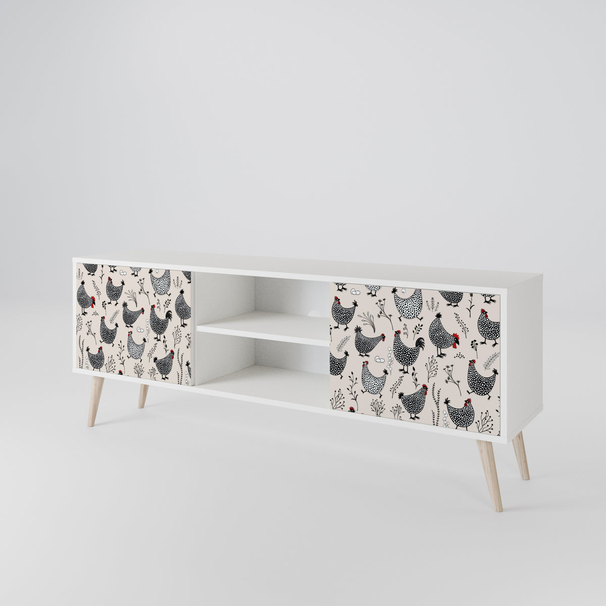 HAPPY HENS 2-Door TV Cabinet