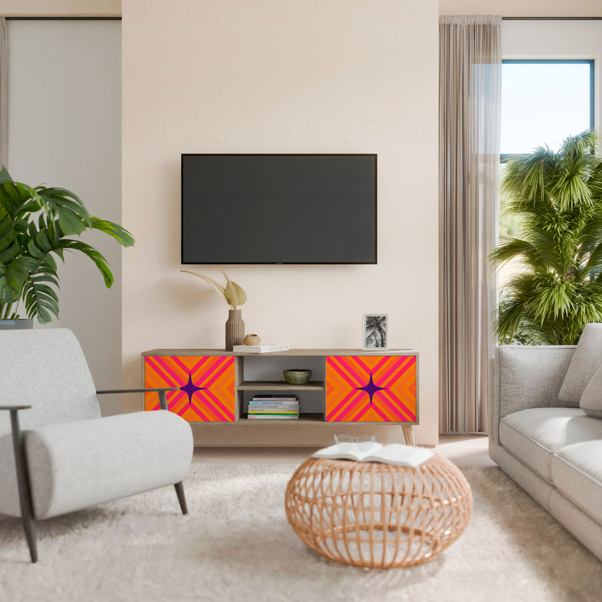 GEOMETRIC BRILLIANCE 2-Door TV Cabinet