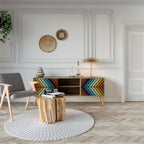 INDIGENOUS ZIGZAG TV-Lowboard mit 2 Türen in Eiche-Optik