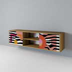 CHROMATIC ABSTRACT TV-Lowboard mit 2 Türen in Eiche-Optik