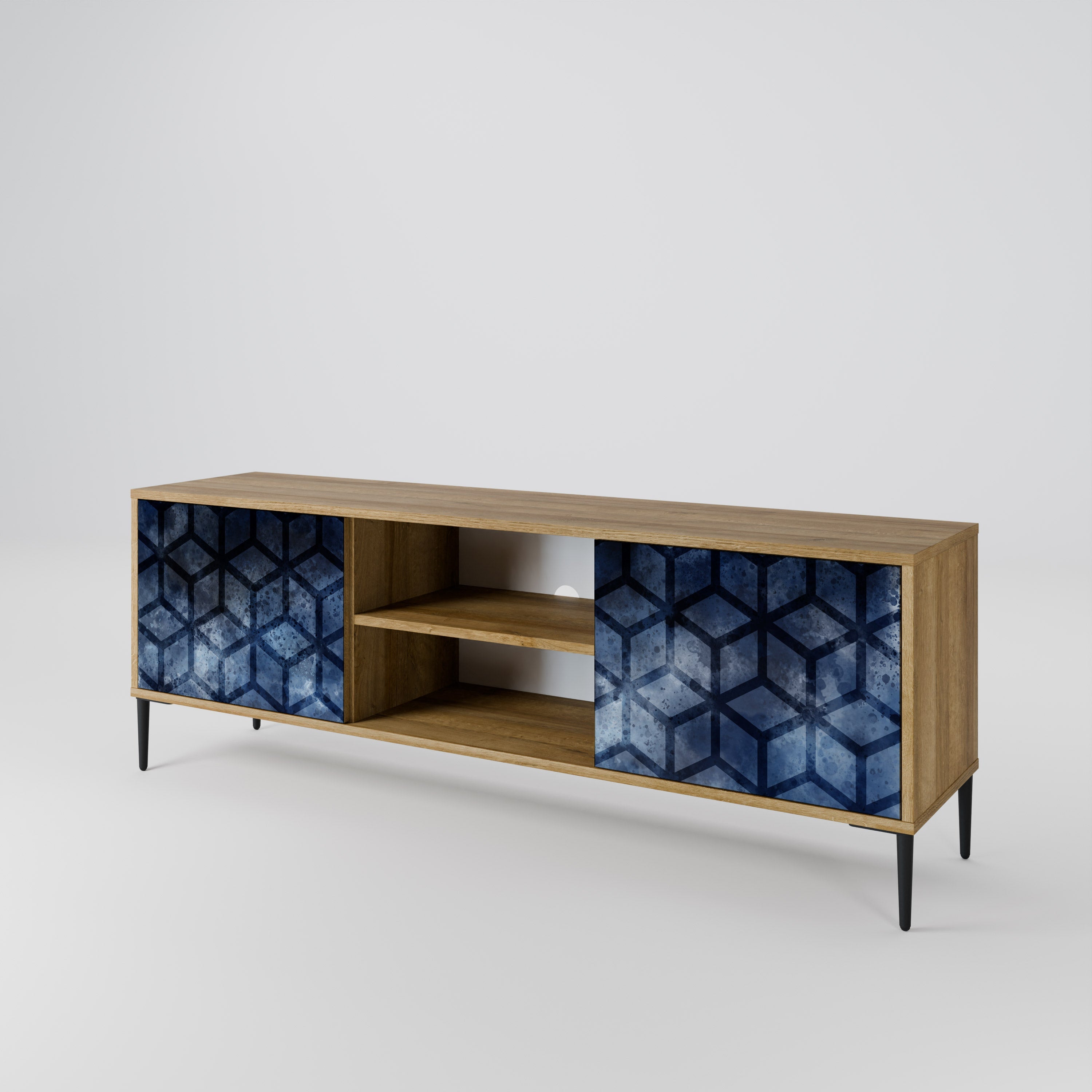 CUBIC MIST 2-türiger TV-Ständer in Eichenoptik
