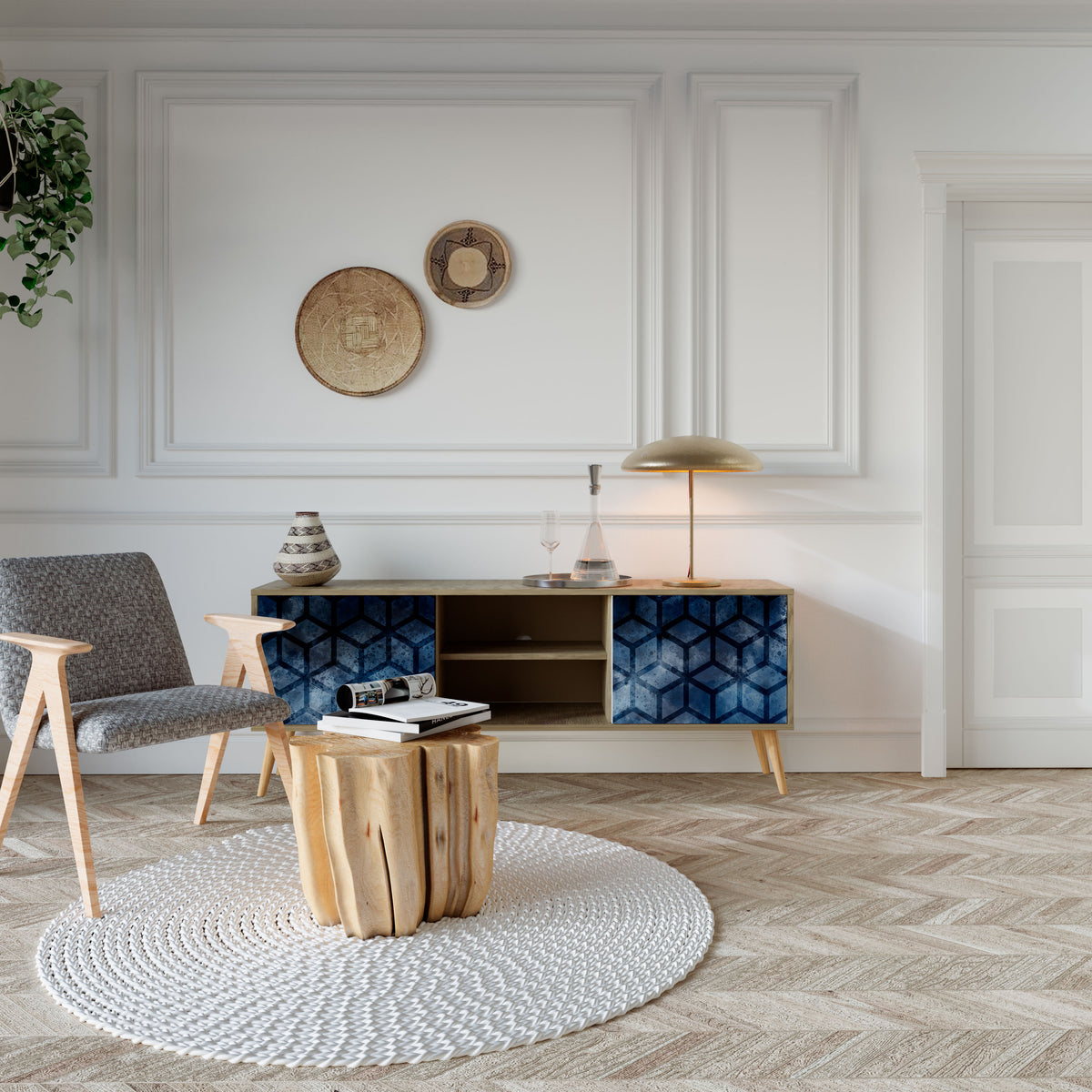 CUBIC MIST 2-türiges TV-Lowboard