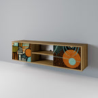 GEODE GLIMMER TV-Lowboard mit 2 Türen in Eiche-Optik